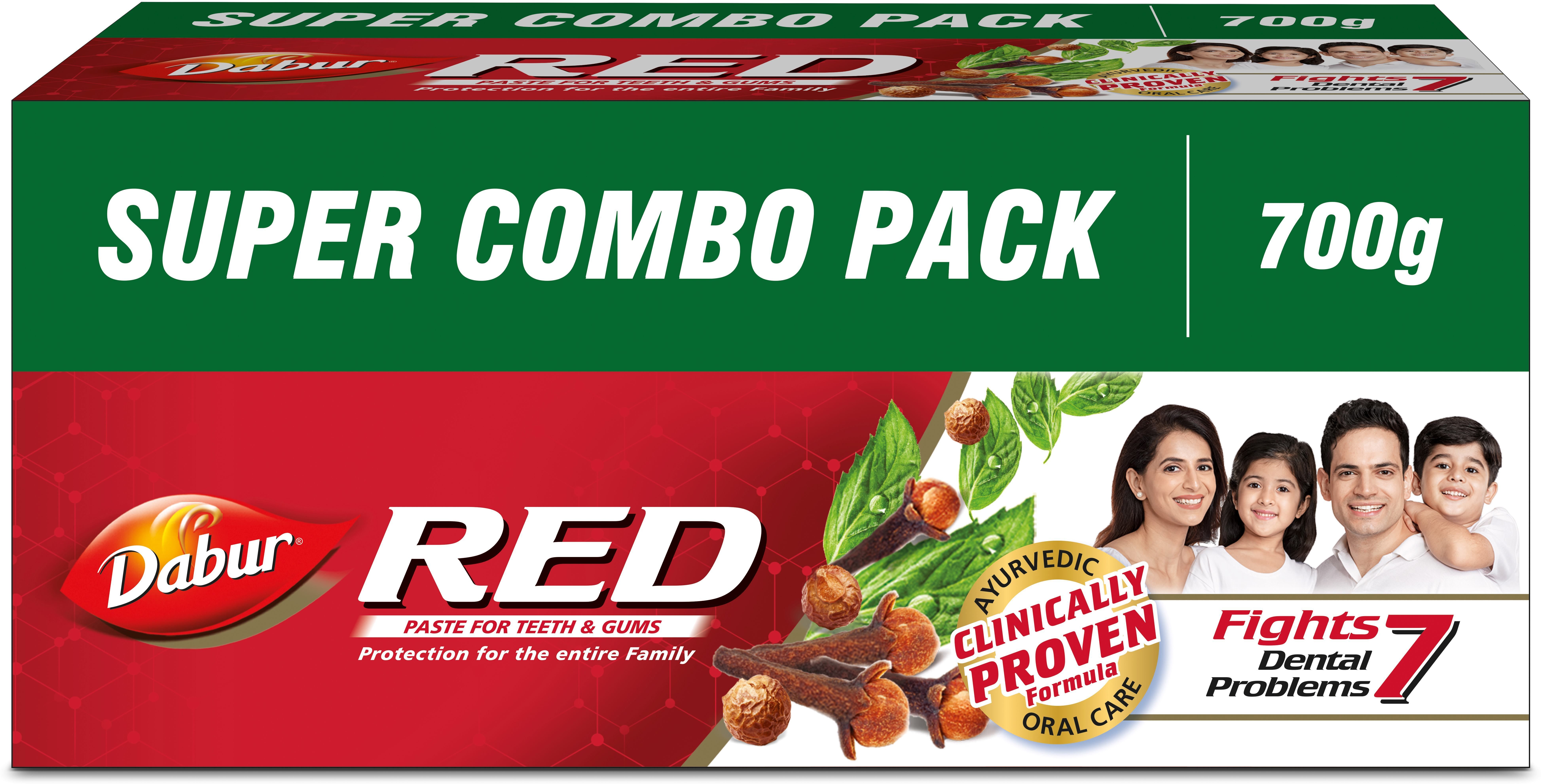 dabur Red Paste (Combo Pack- 175g x 4) |Complete Cavity Protection |13 Ayurvedic Herbs Toothpaste-picture-38