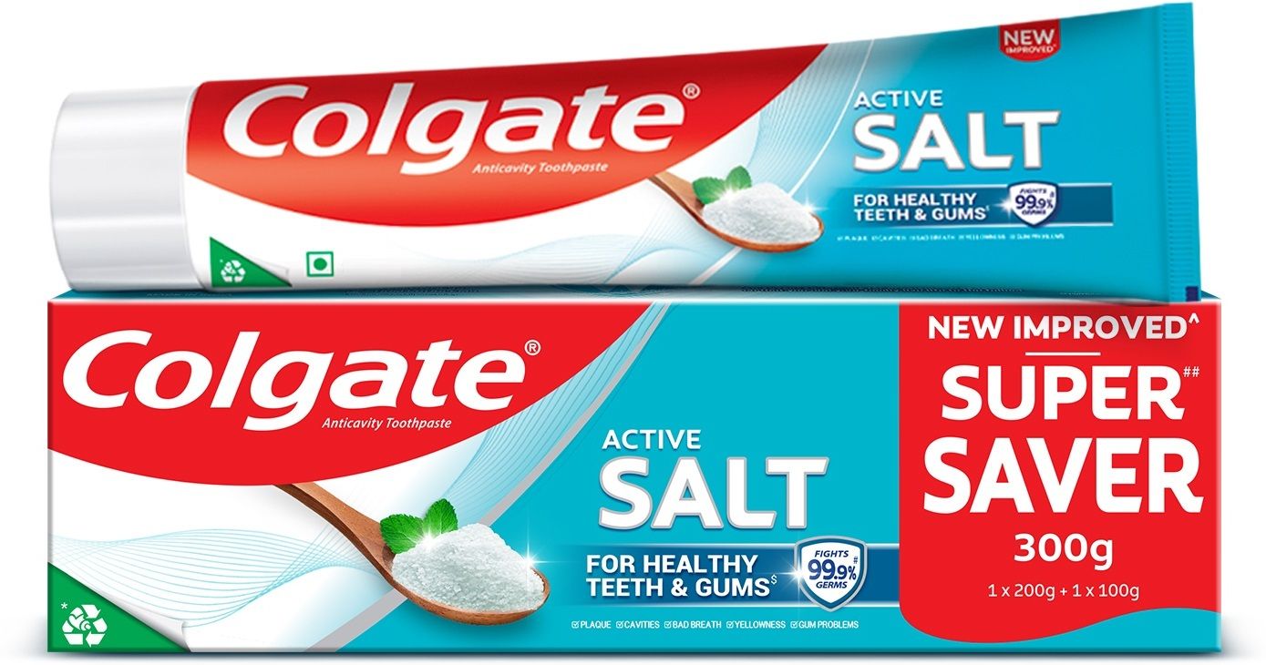 Active Salt Toothpaste with Salt and Mint, Daily Germ Protection (Combo Pack) Toothpaste