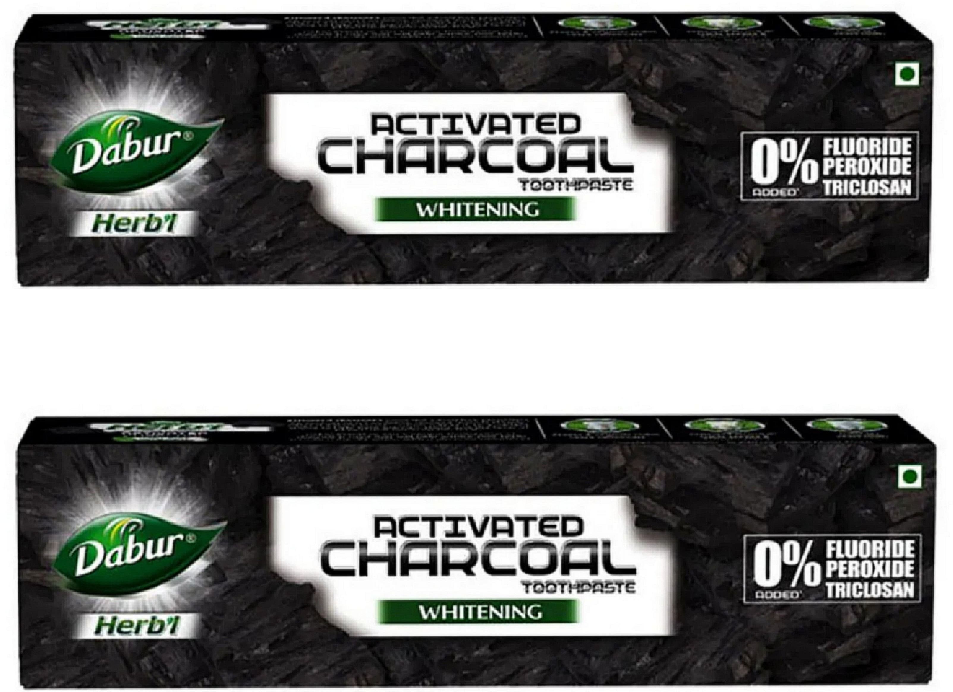 dabur Activated Herbal Charcoal Toothpaste With Mint 120gm 2pc Toothpaste-picture-0