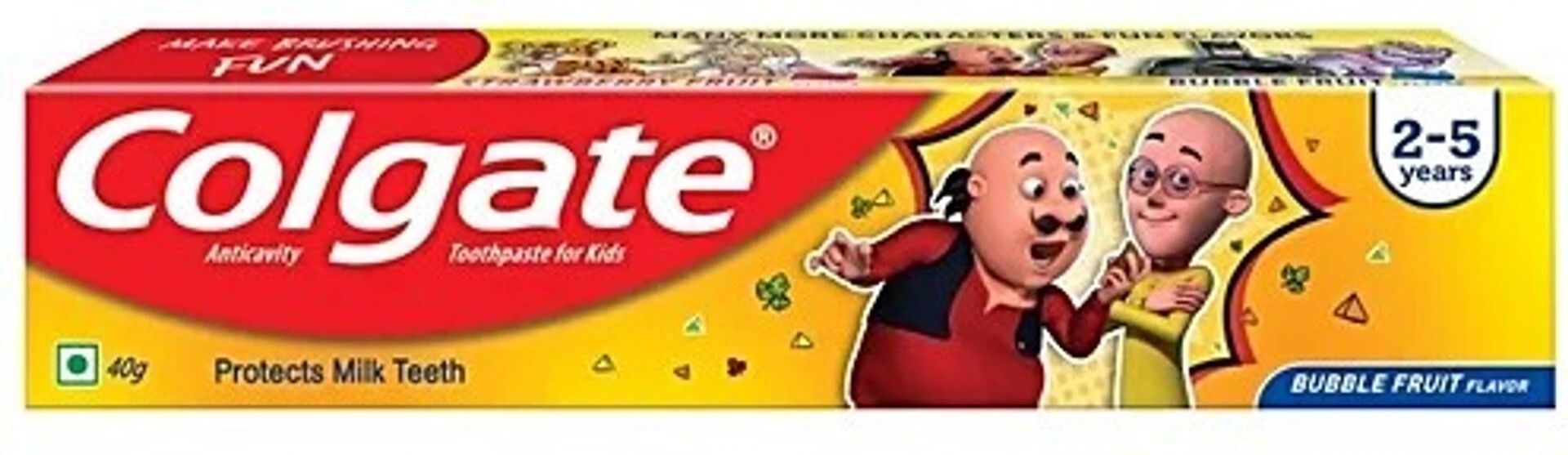 colgate Kids Paste - 2 To 5Y, Anticavity, Bubble Fruit Flavor, 40x3g, Pack of 3 Toothpaste-picture-10