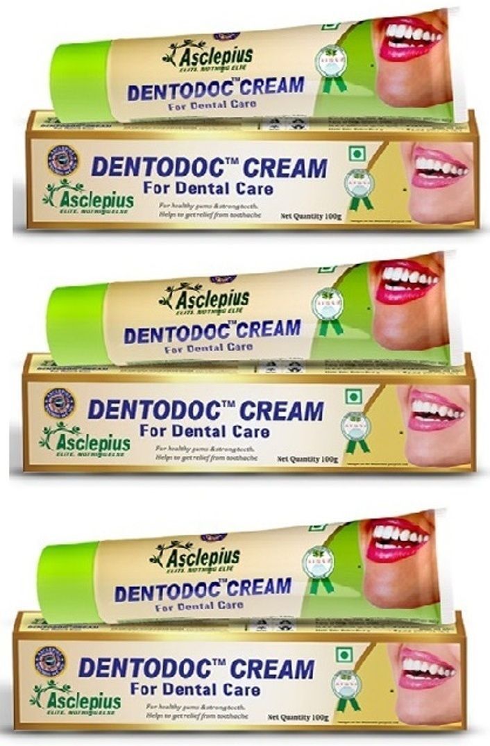 asclepius wellness Asclepius Dentodoc Cream Pack of 3 Toothpaste-picture-12