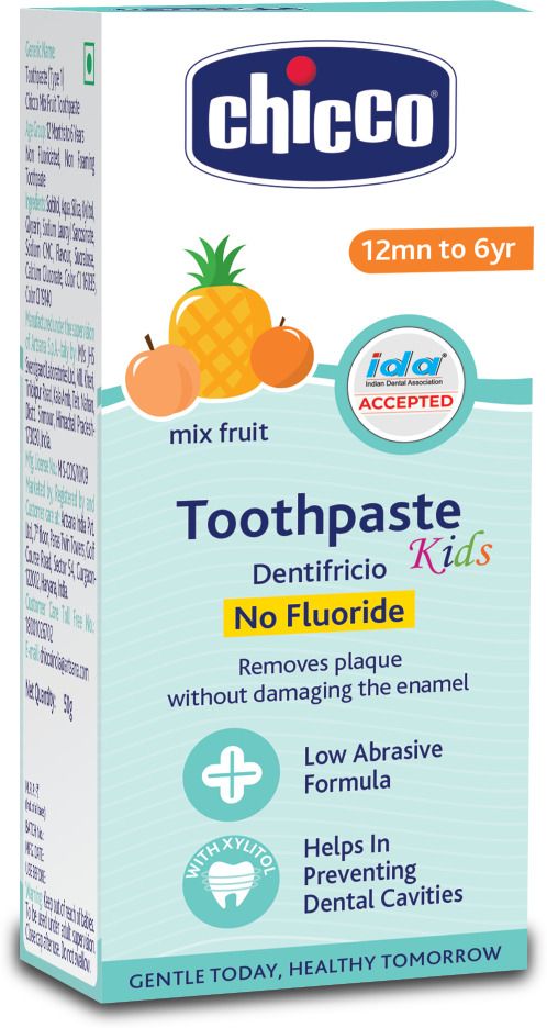 Mixed Fruit Flavour 1-6Y Baby, Preservative Free Toothpaste