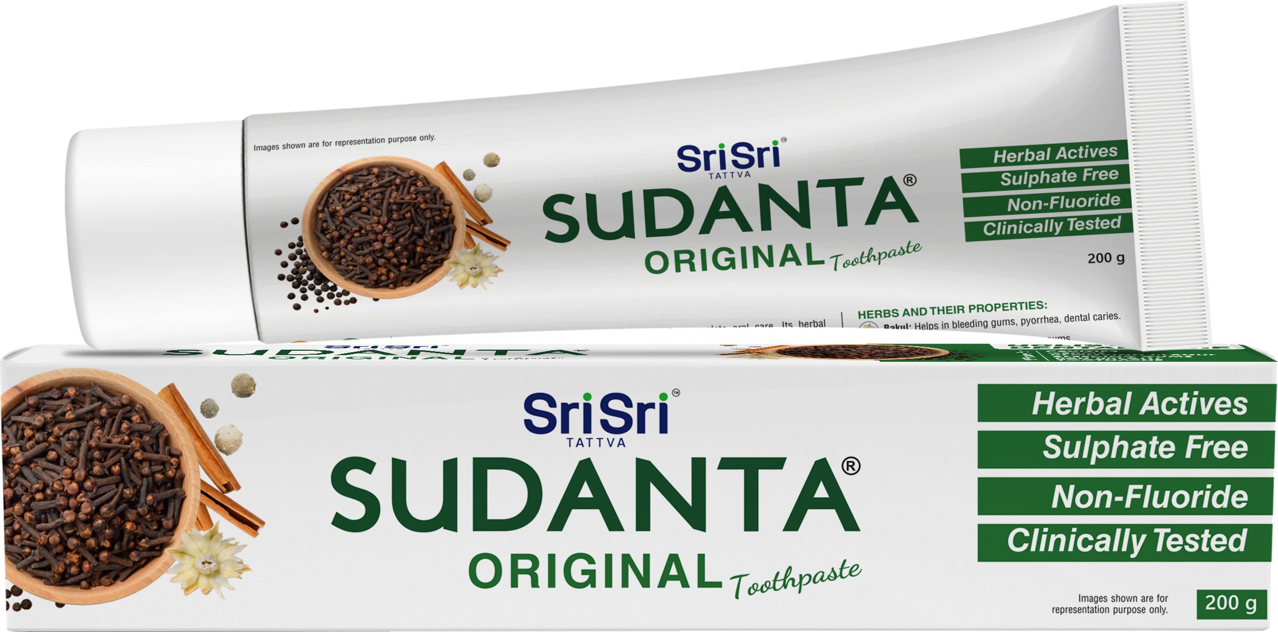 sri sri tattva Sudanta Original Toothpaste for Daily Oral Care | 200 g (Pack of 1) Toothpaste-picture-15