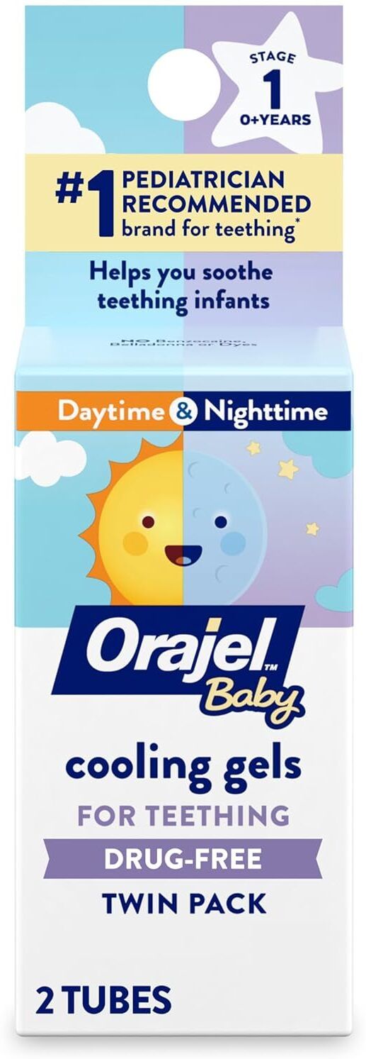 orajel Baby Daytime & Nighttime Cooling Gels for Teething, Twin pack Toothpaste-picture-20