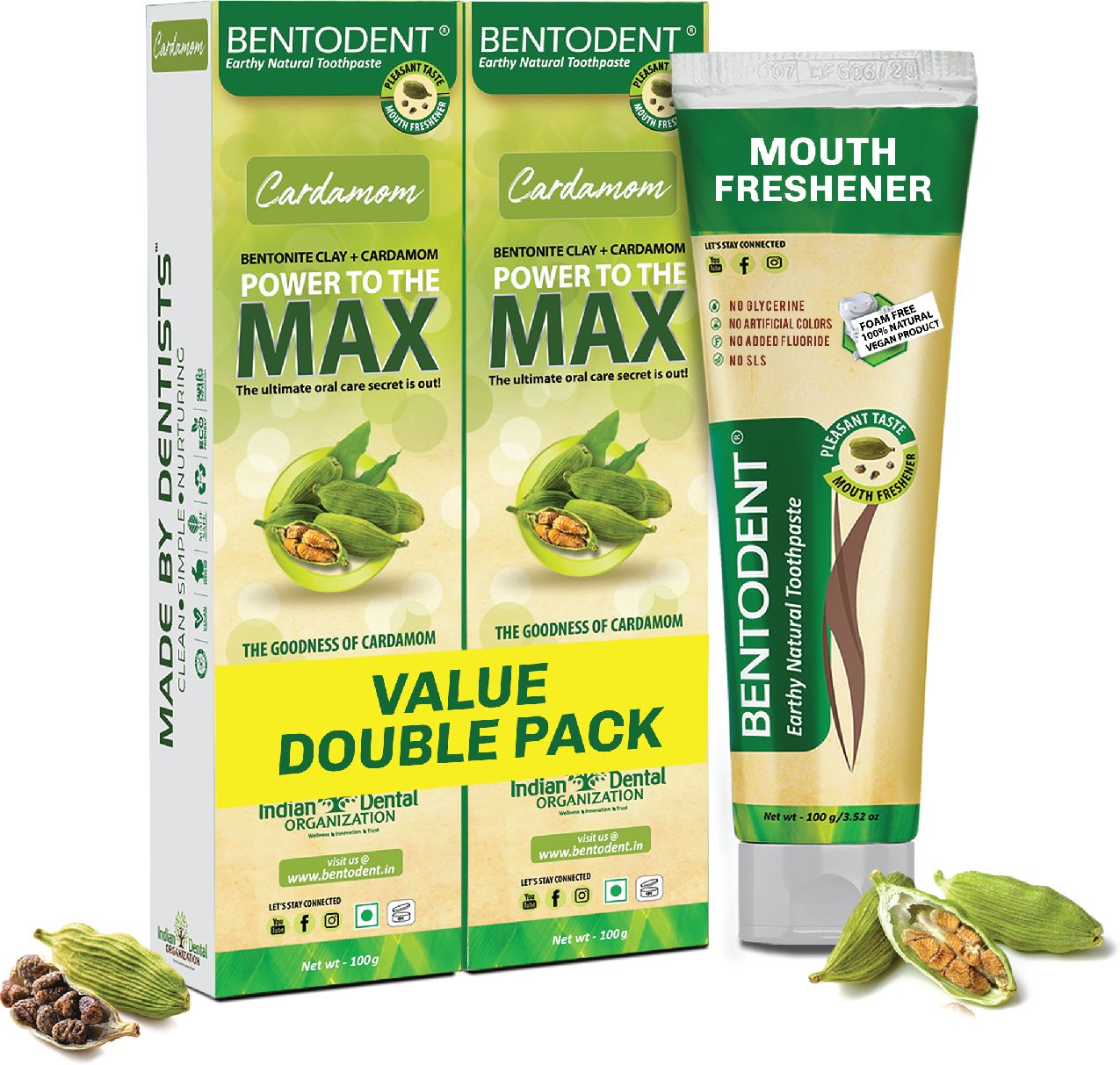 Cardamom Pack Natural Toothpaste