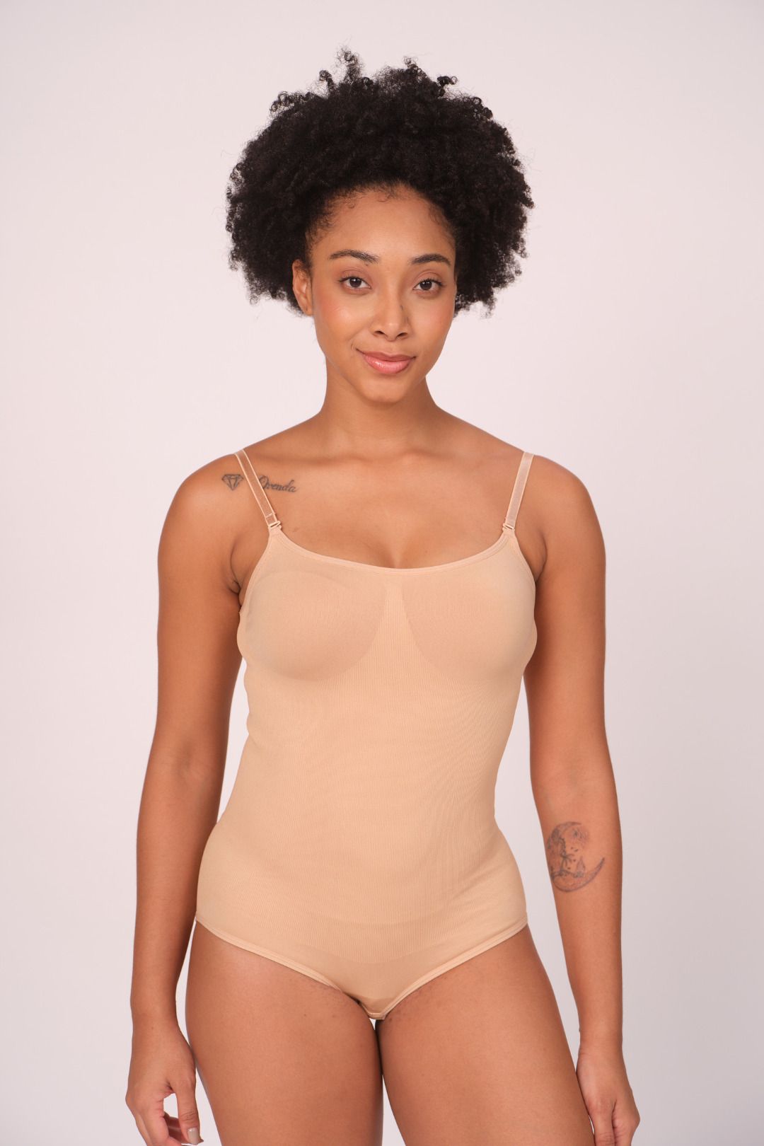 Solid Women Swim-dress Beige Swimsuit