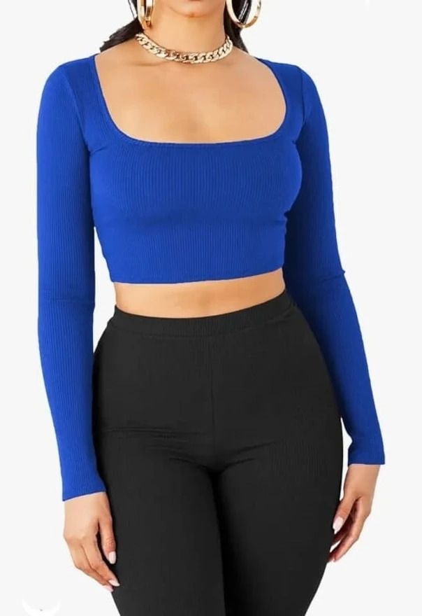 trendyaura Casual Regular Sleeves Solid Women Blue Top-picture-14
