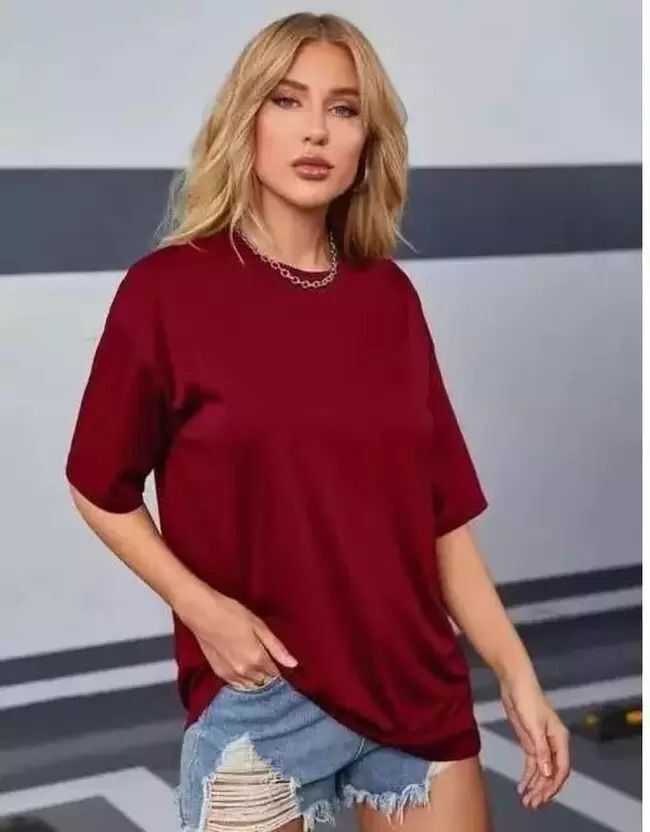 mapletrend Casual Regular Sleeves Solid Women Maroon Top-picture-15