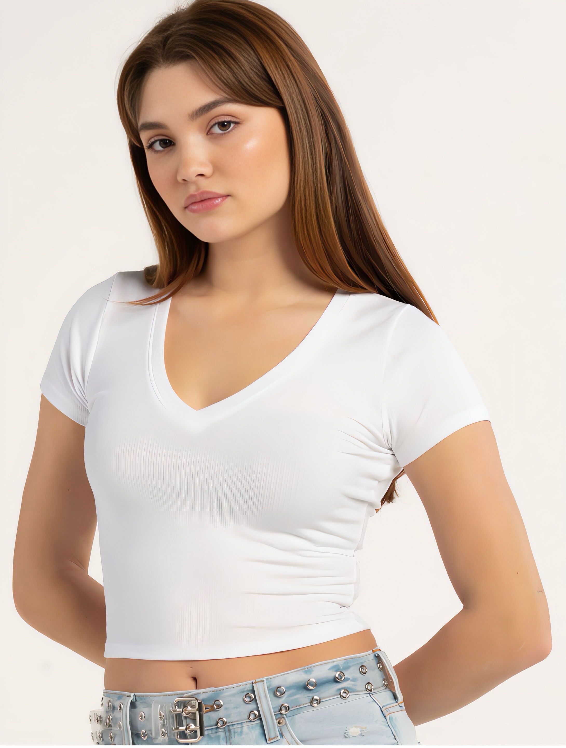 Casual Cape Sleeves Solid Women White Top-image-15