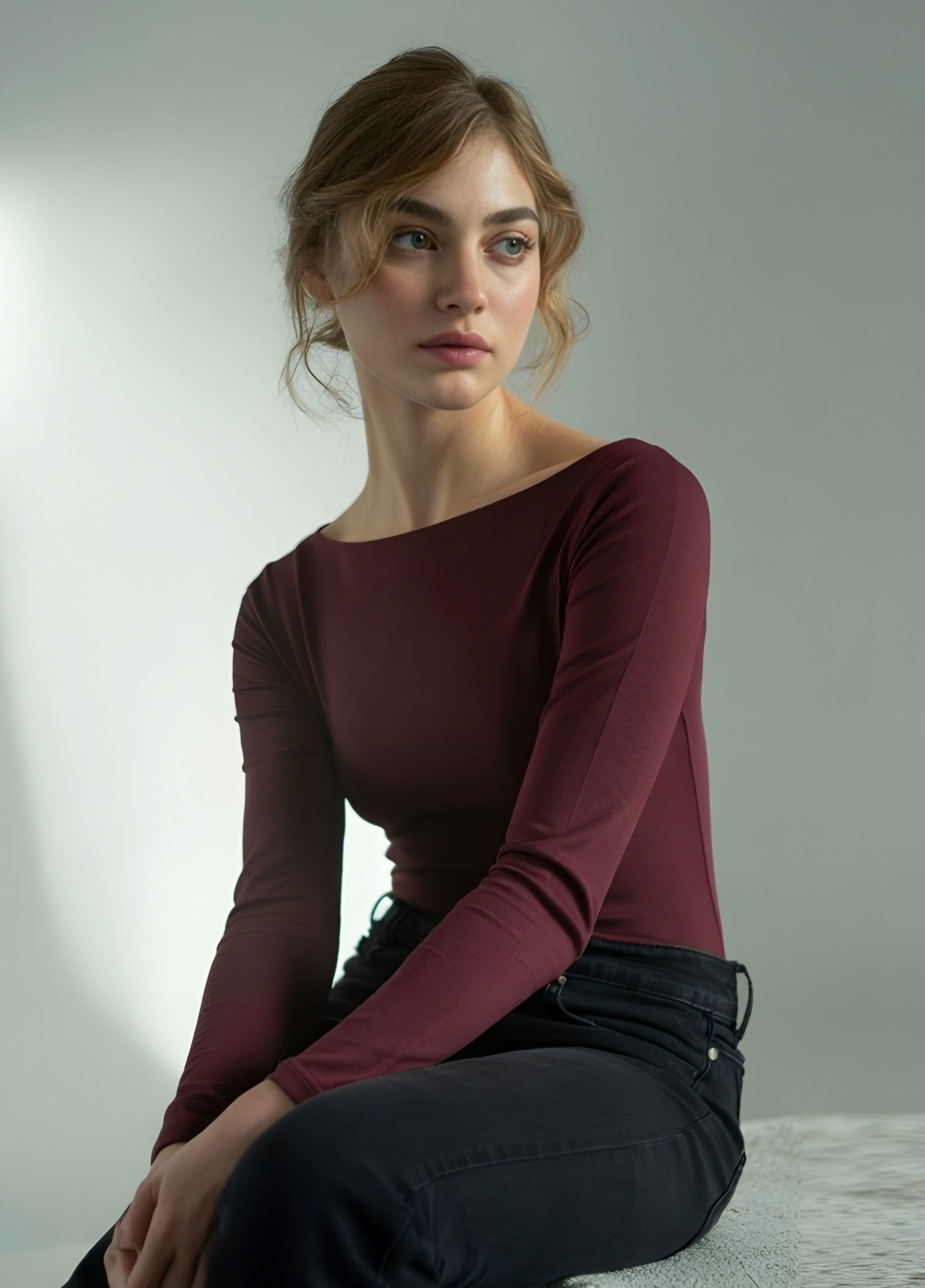 sightbomb Casual Regular Sleeves Solid Women Maroon Top-picture-43