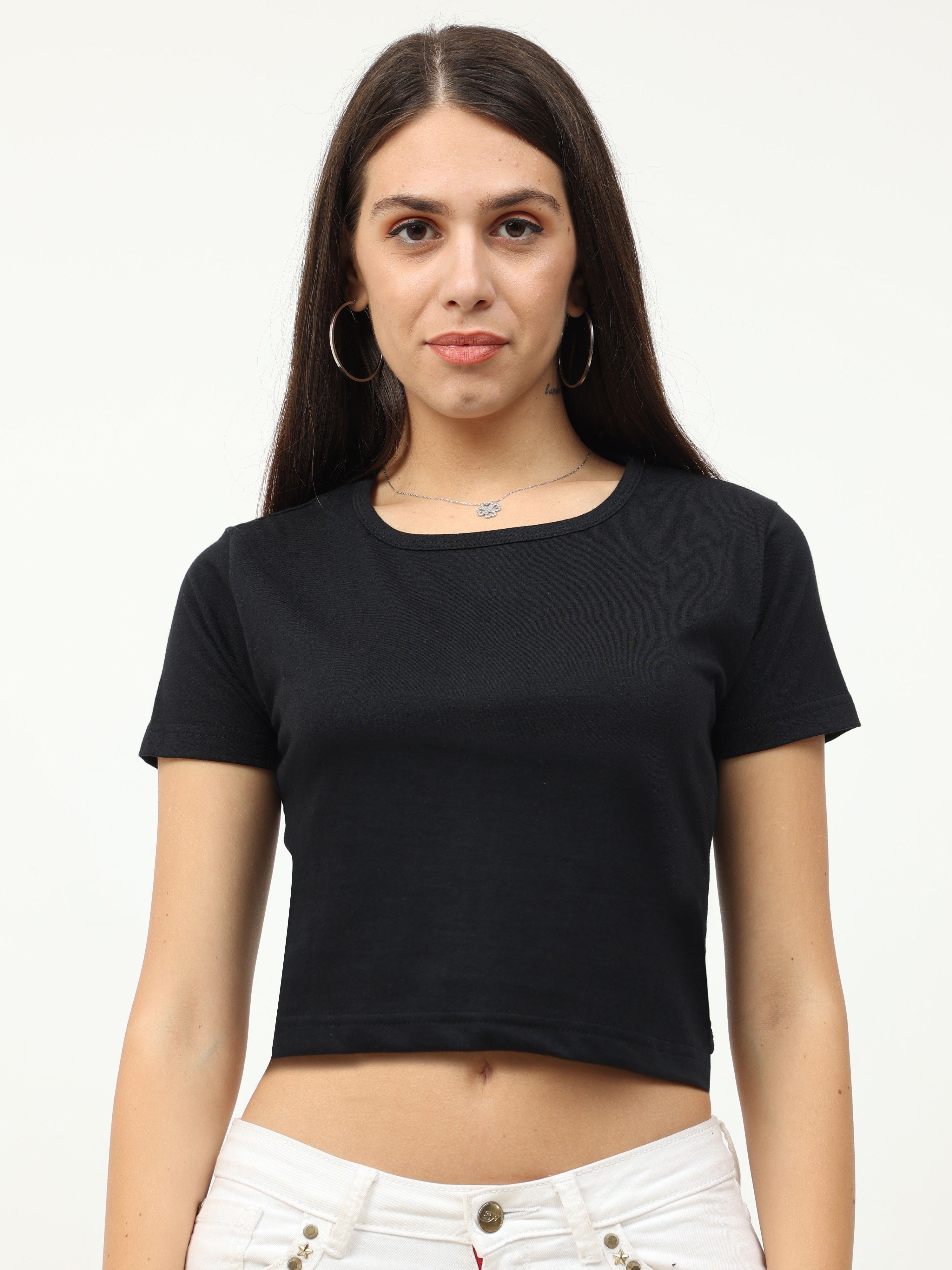 Casual Regular Sleeves Solid Women Black Top-image-41