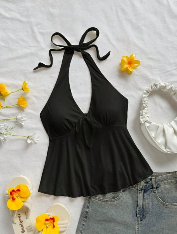 kasturi Casual Sleeveless Printed Women Black Top-picture-26