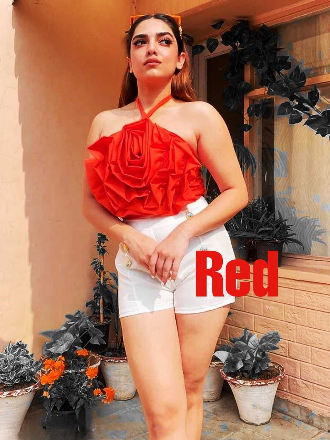 lush&loom lifestyle Casual Sleeveless Solid Women Red Top-picture-21