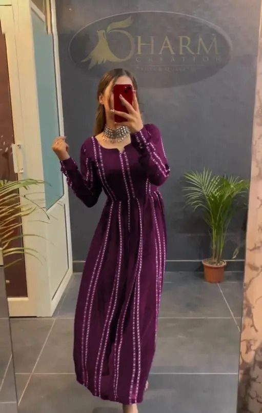 Casual Regular Sleeves Embellished Women Purple Top-image-47