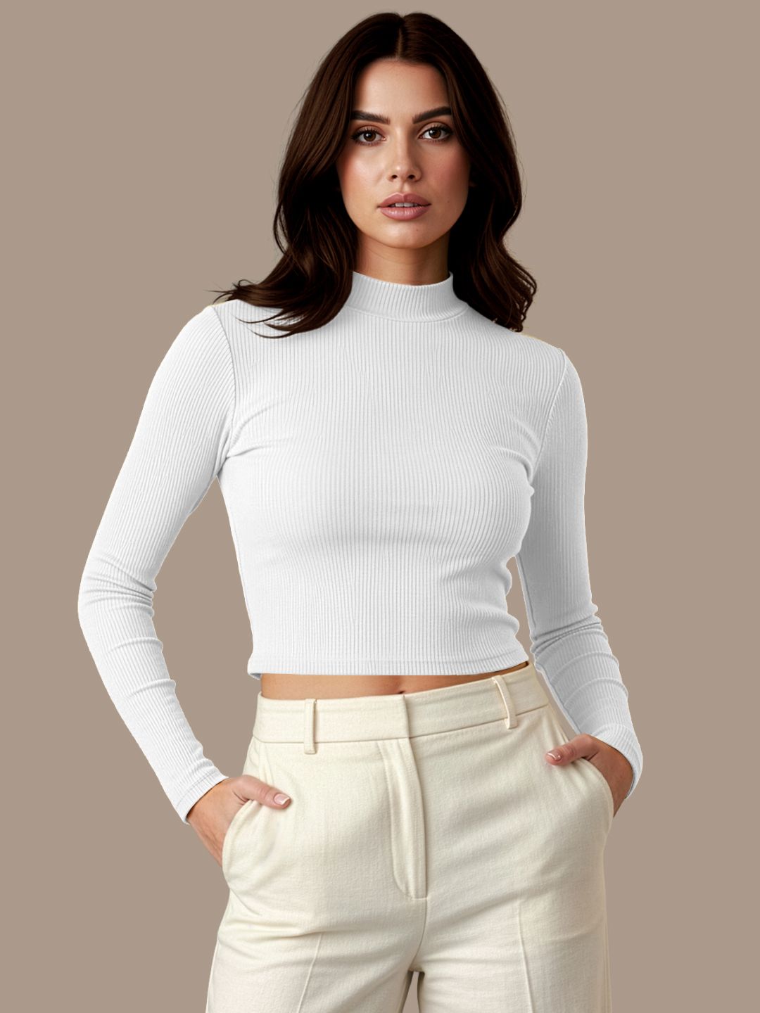 kashonaa Casual Regular Sleeves Solid Women White Top-picture-27