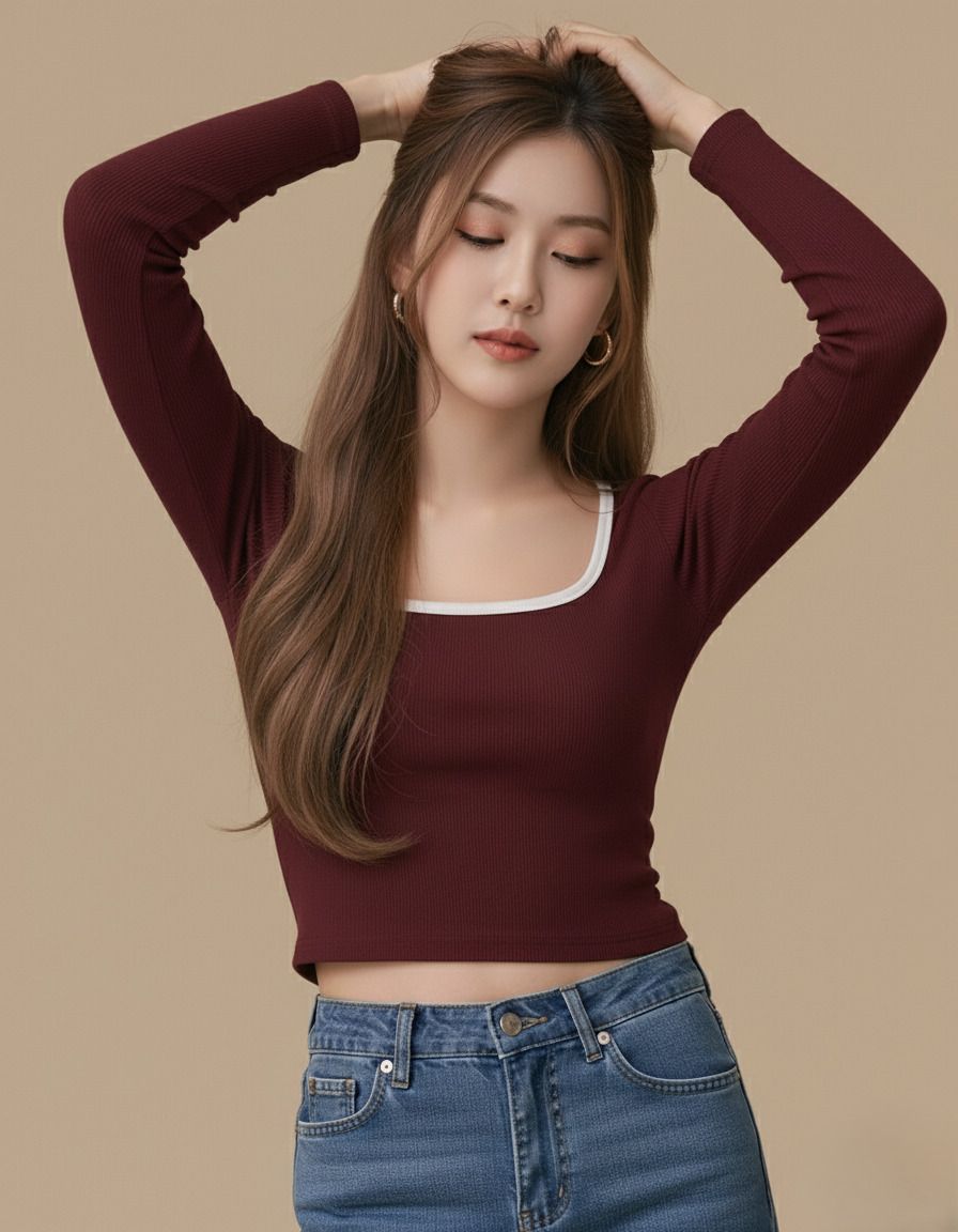 Casual Regular Sleeves Solid Women Maroon Top-image-13