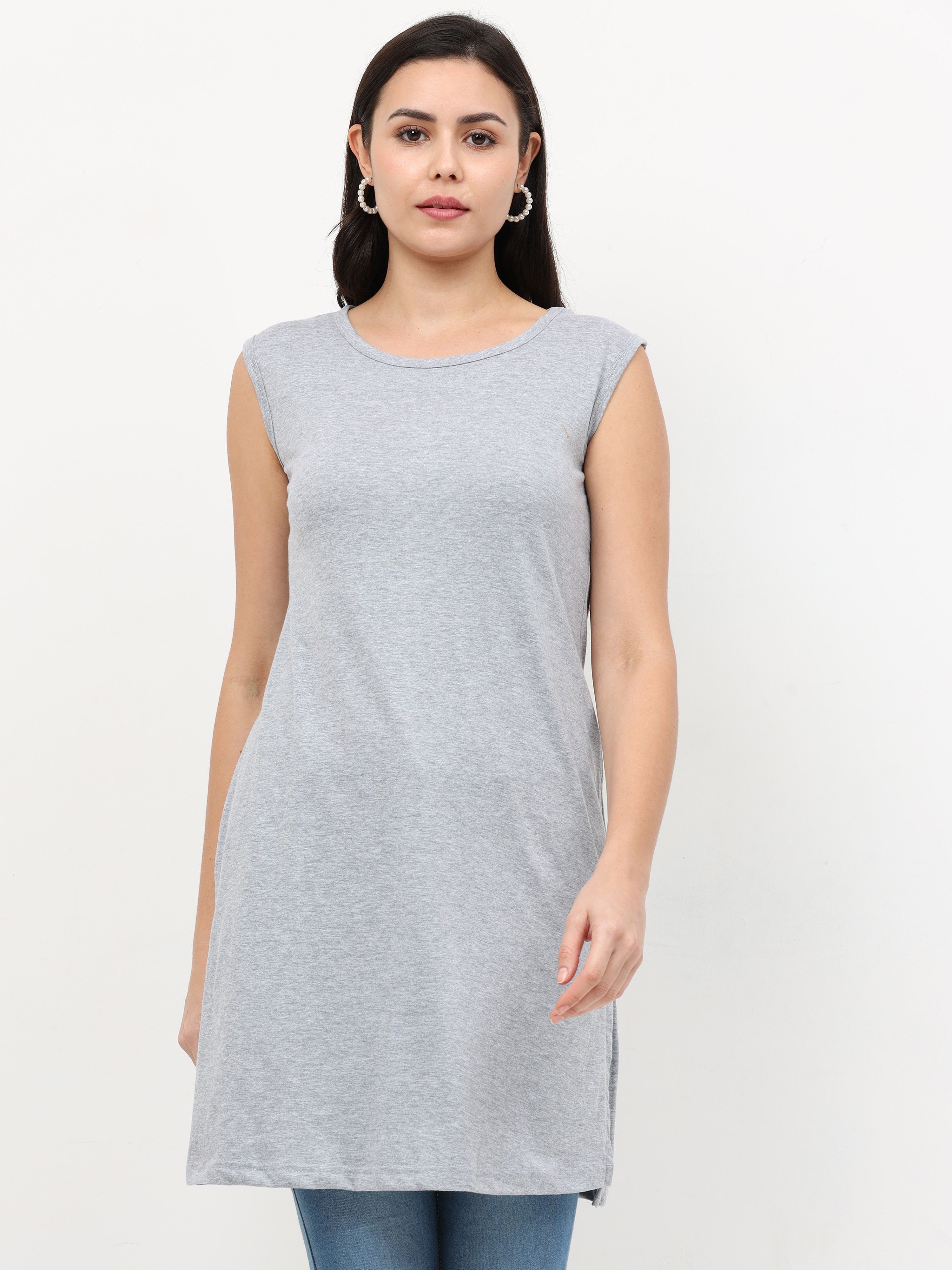 Women Grey Tank Top/Vest-image-24