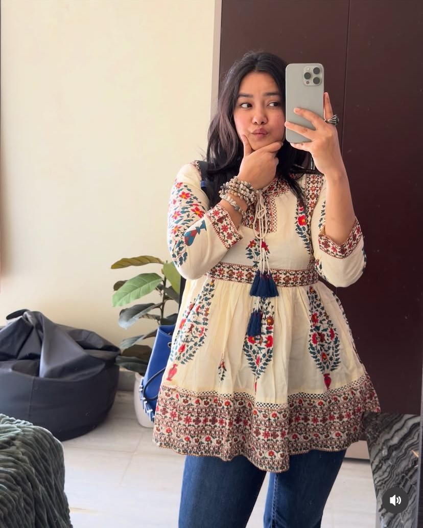 Printed Pure Cotton Tunic Kurta for Women-image-5