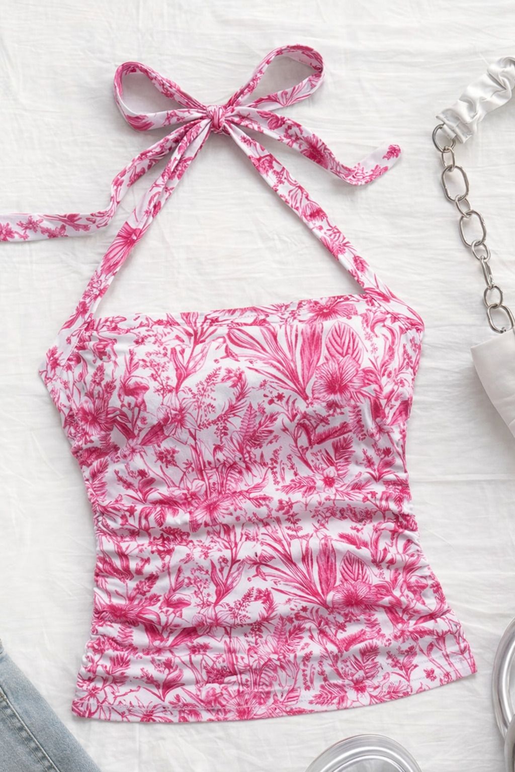 caprop Casual Sleeveless Printed Women Pink Top-picture-17