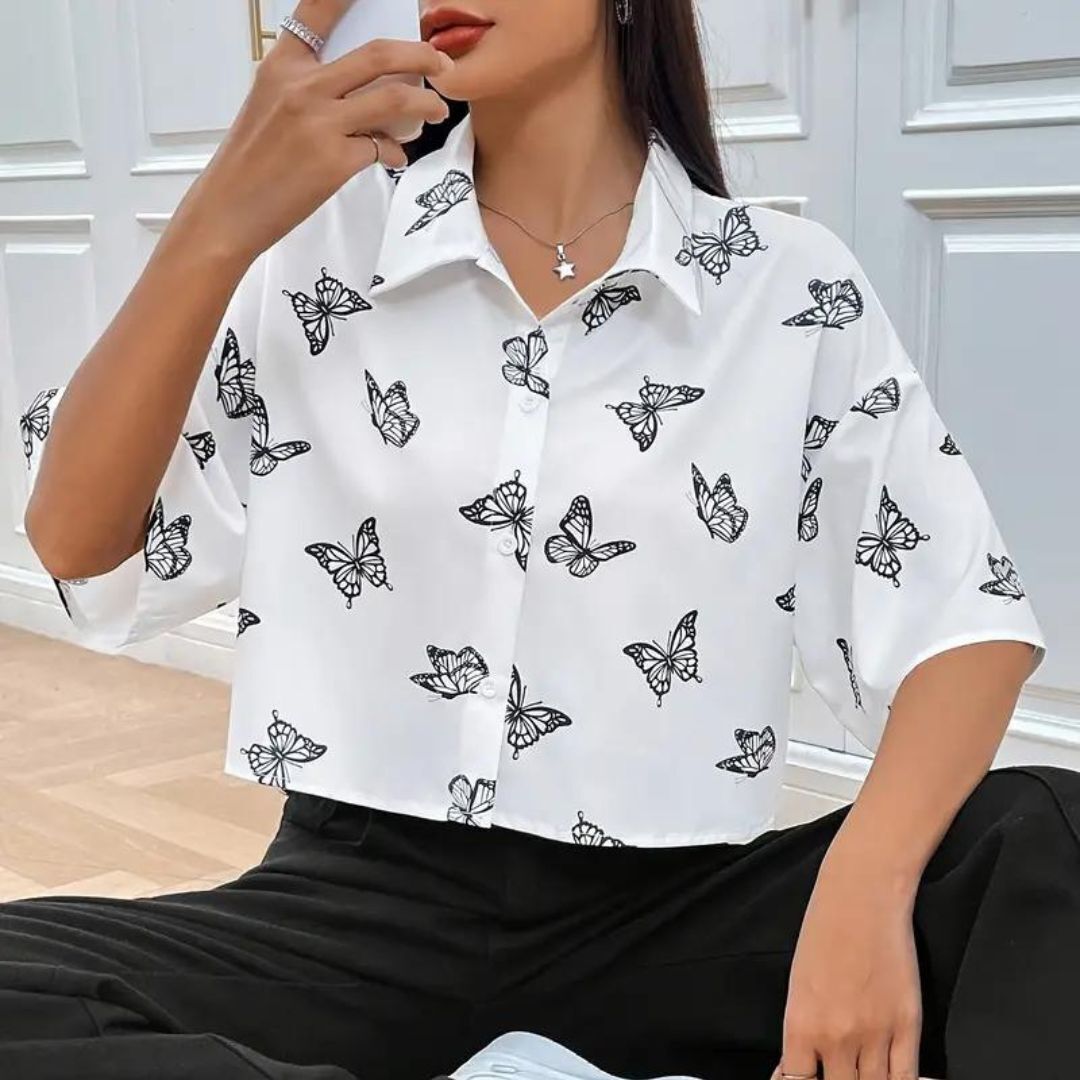 Casual Raglan Sleeves Printed Women White Top-image-36