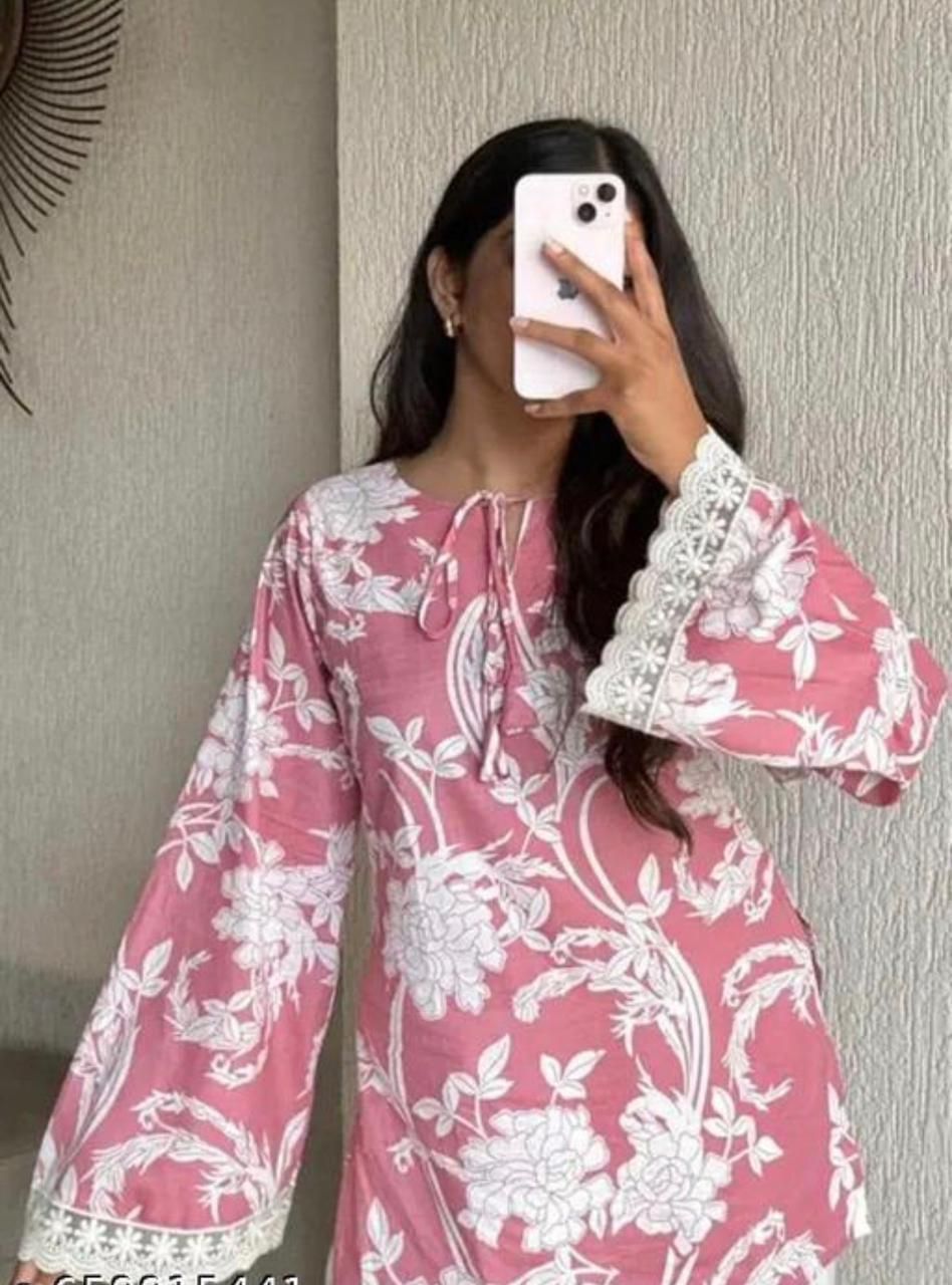 Casual Regular Sleeves Floral Print, Printed Women Pink Top-image-36