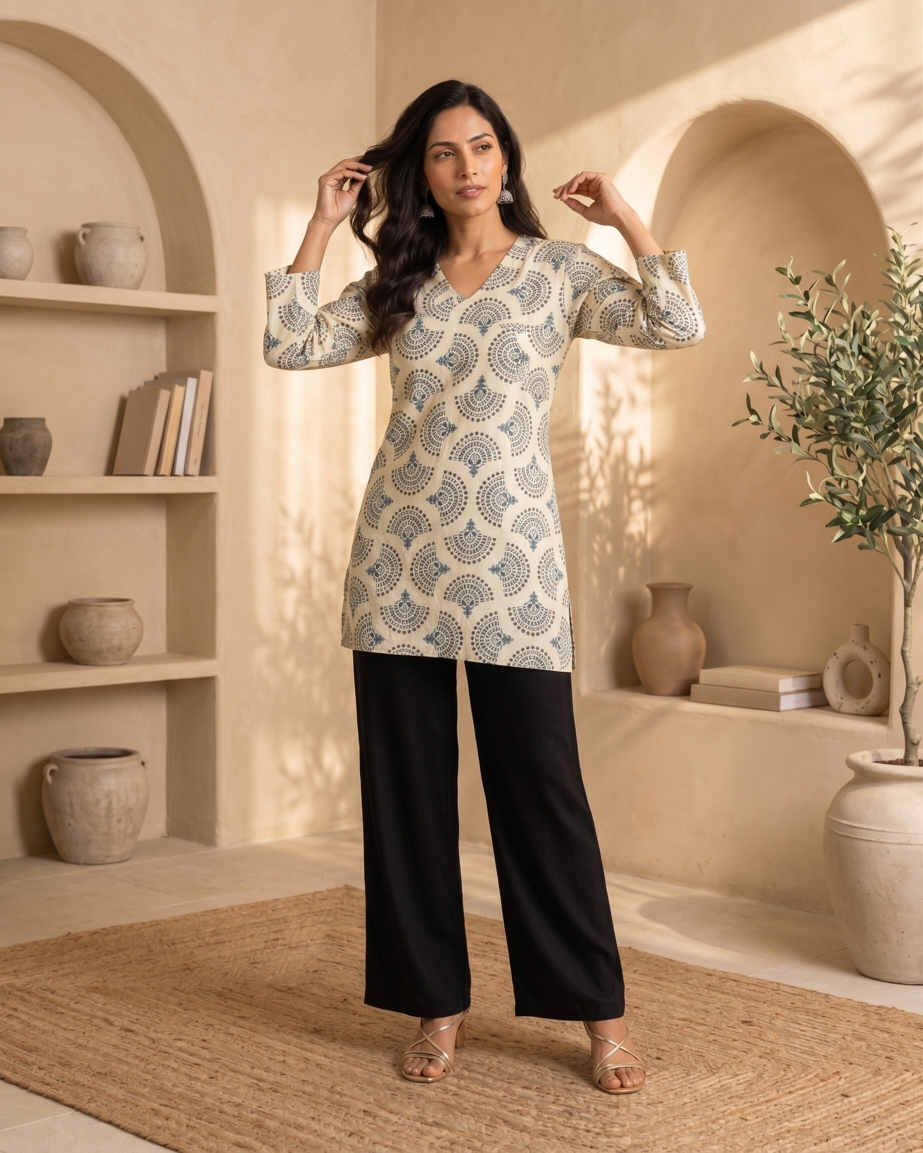 ramrut Casual Regular Sleeves Printed Women Green Top-picture-12