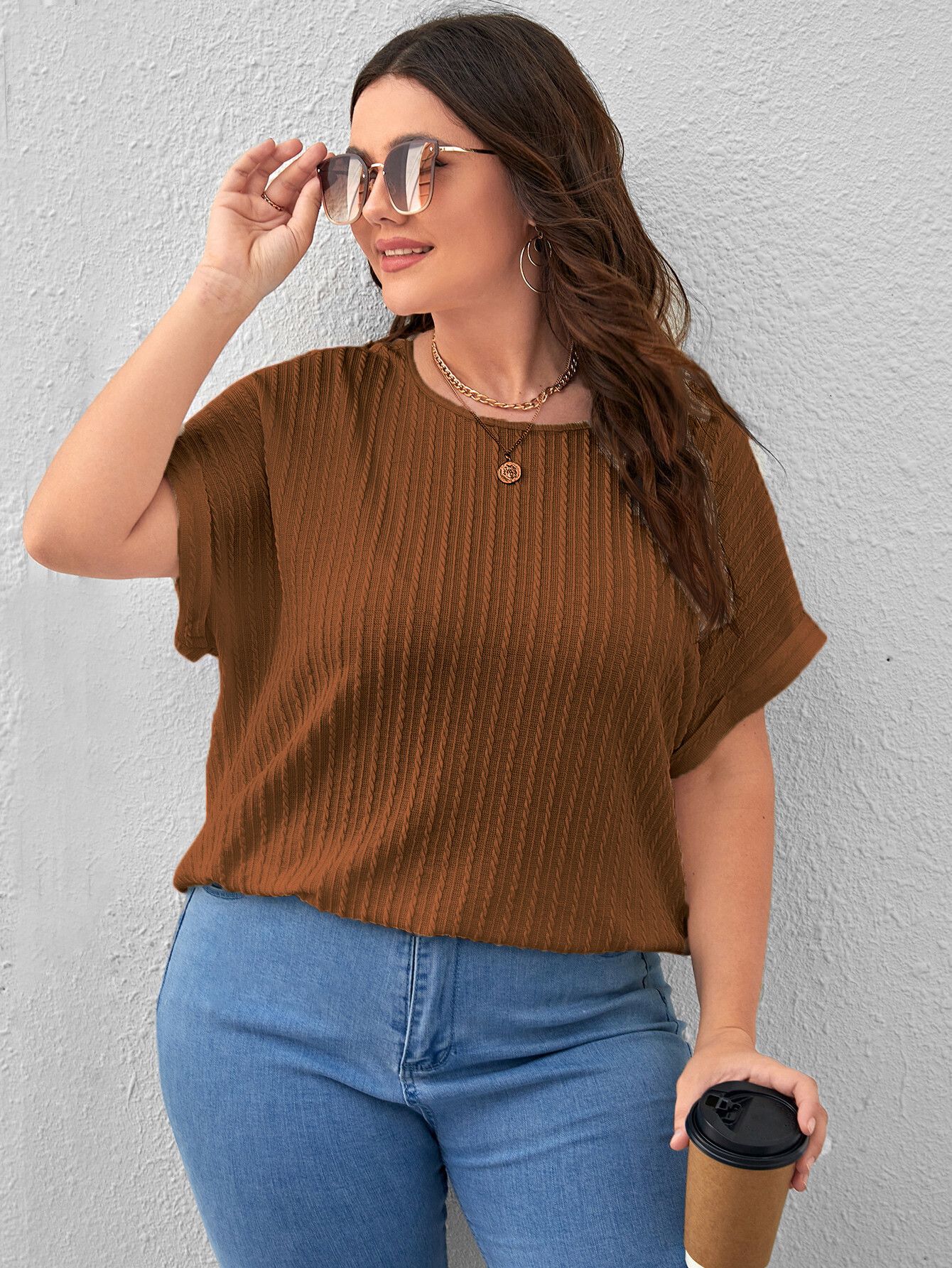 zilcon Casual Regular Sleeves Solid Women Brown Top-picture-27