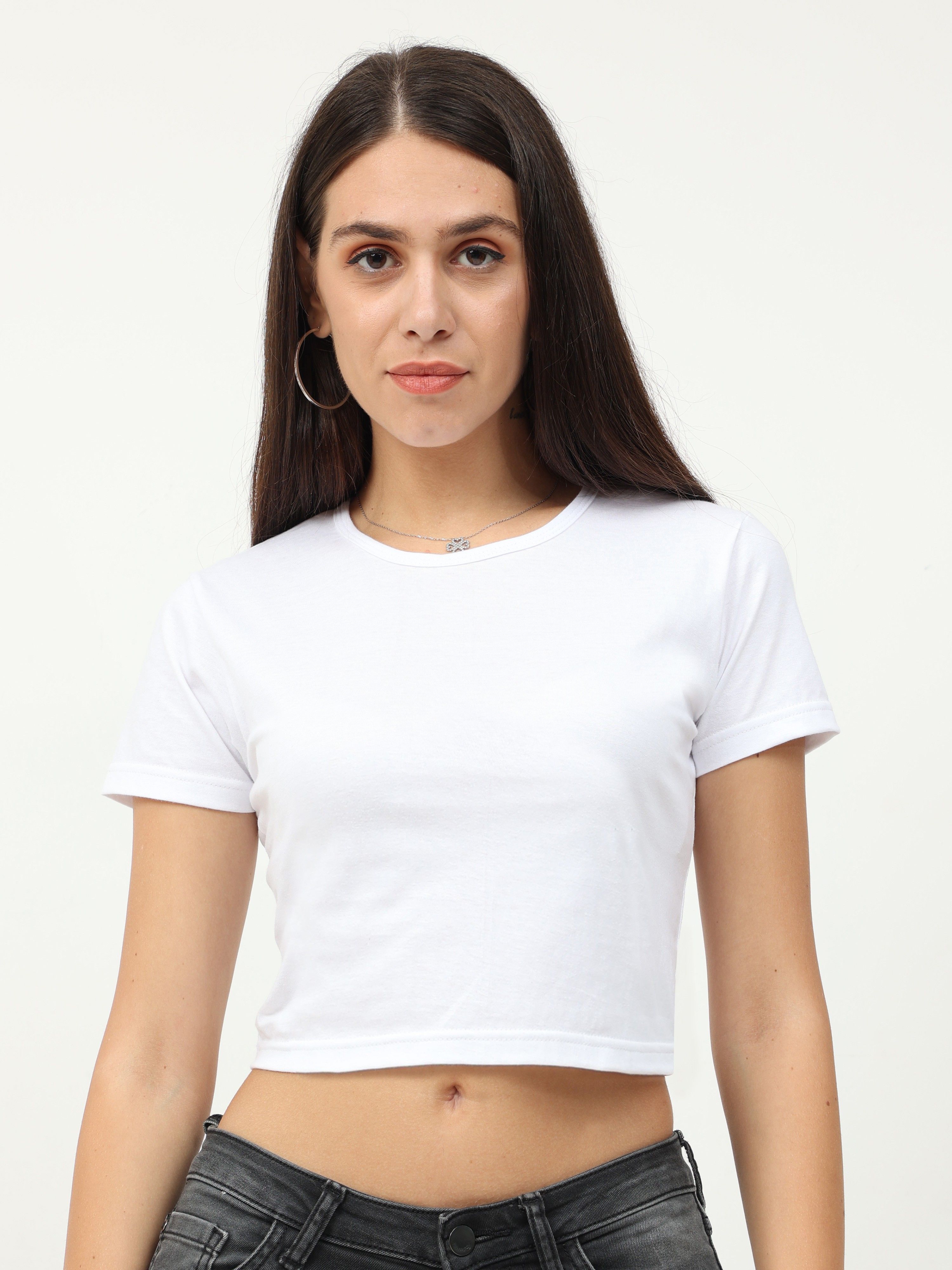 fleximaa Casual Regular Sleeves Solid Women White Top-picture-11