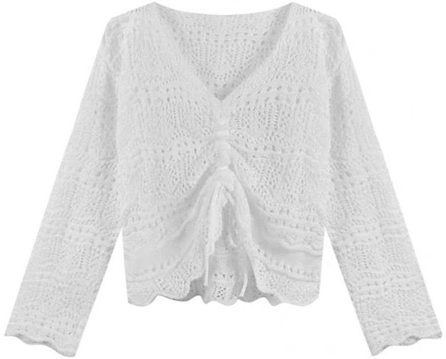 fashion gear Casual Regular Sleeves Lace Women White Top-picture-27