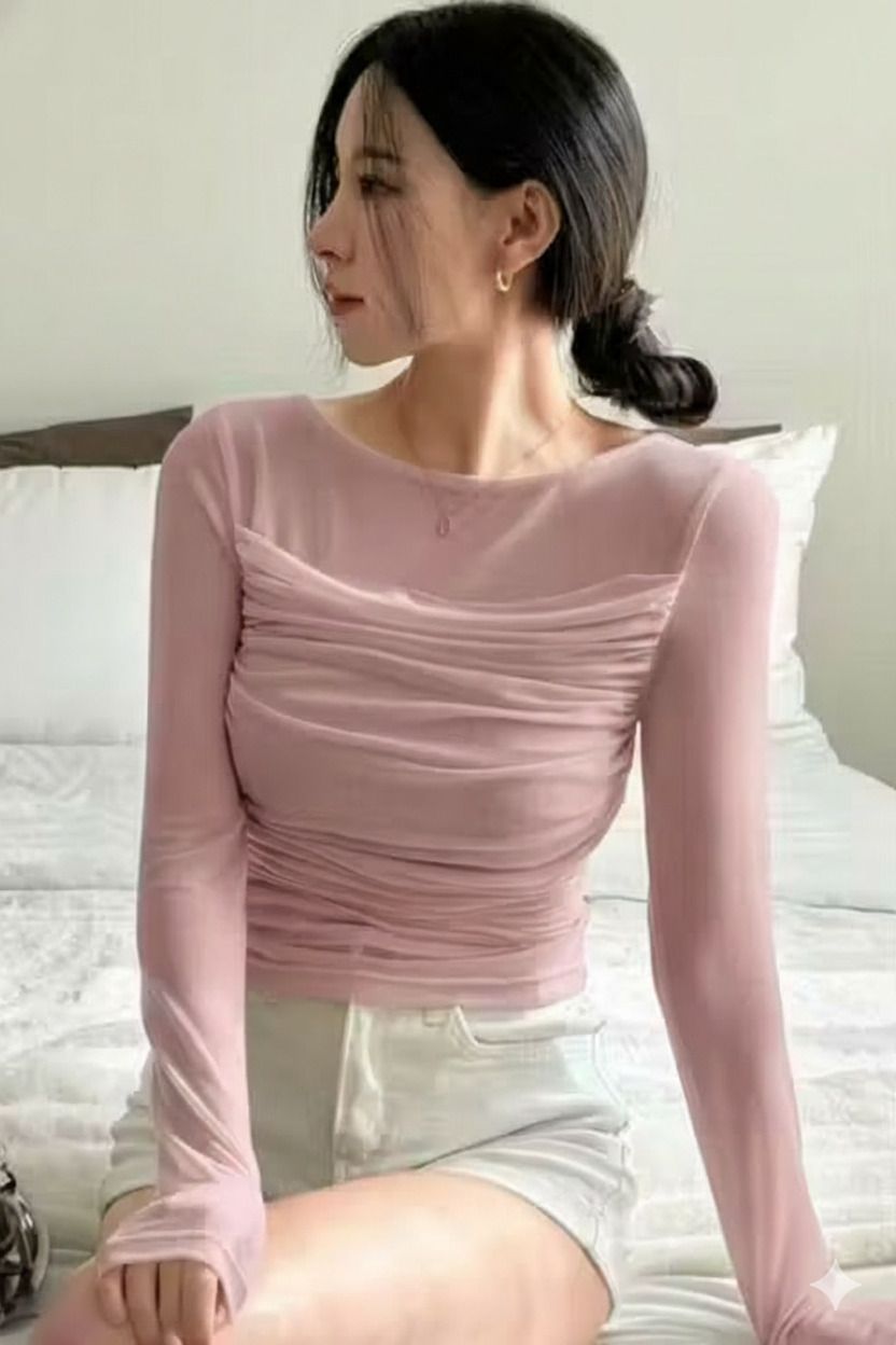 Casual Regular Sleeves Solid Women Pink Top-image-33