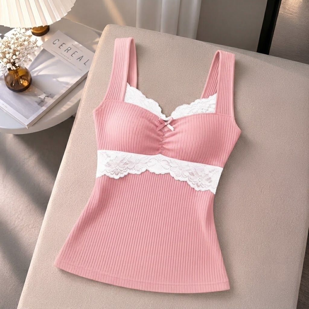 Casual Sleeveless Solid Women Pink Top-image-45