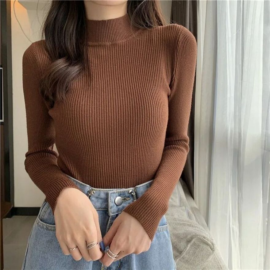 Casual Regular Sleeves Striped Women Brown Top-image-5