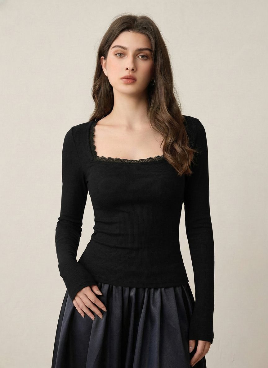 Casual Regular Sleeves Solid Women Black Top-image-39
