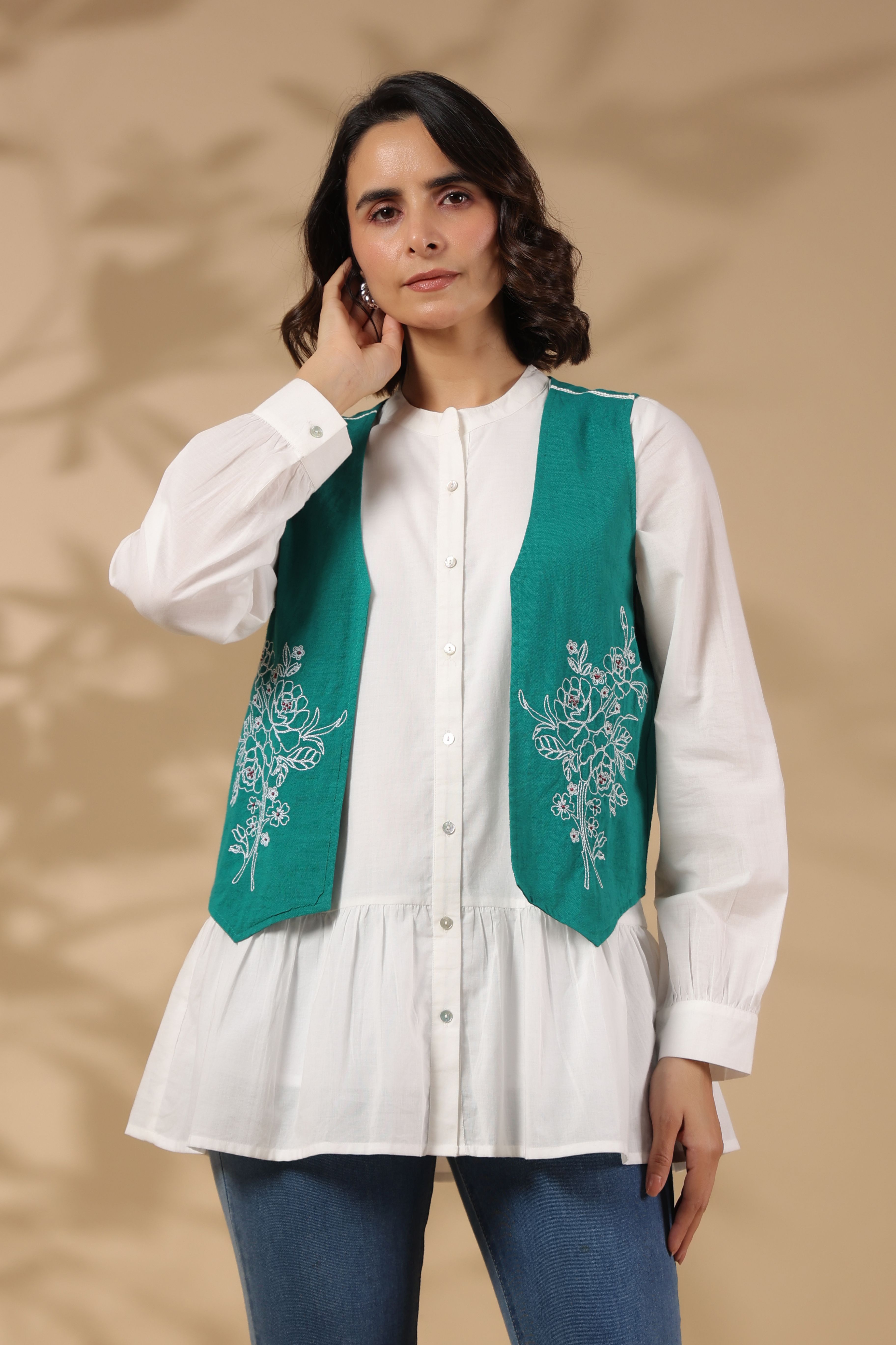 stil o stitch Embroidered Women Waistcoat-picture-19