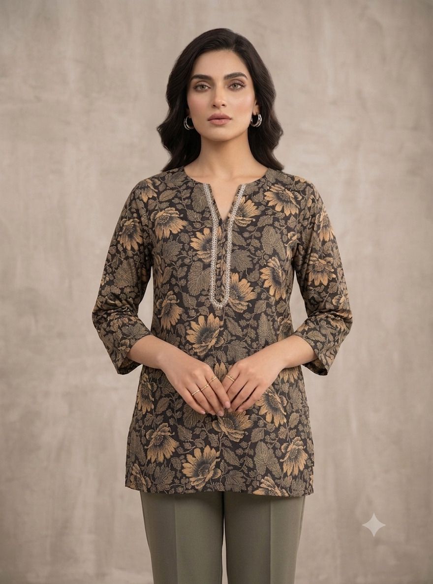 Casual Regular Sleeves Floral Print Women Multicolor Top-image-4