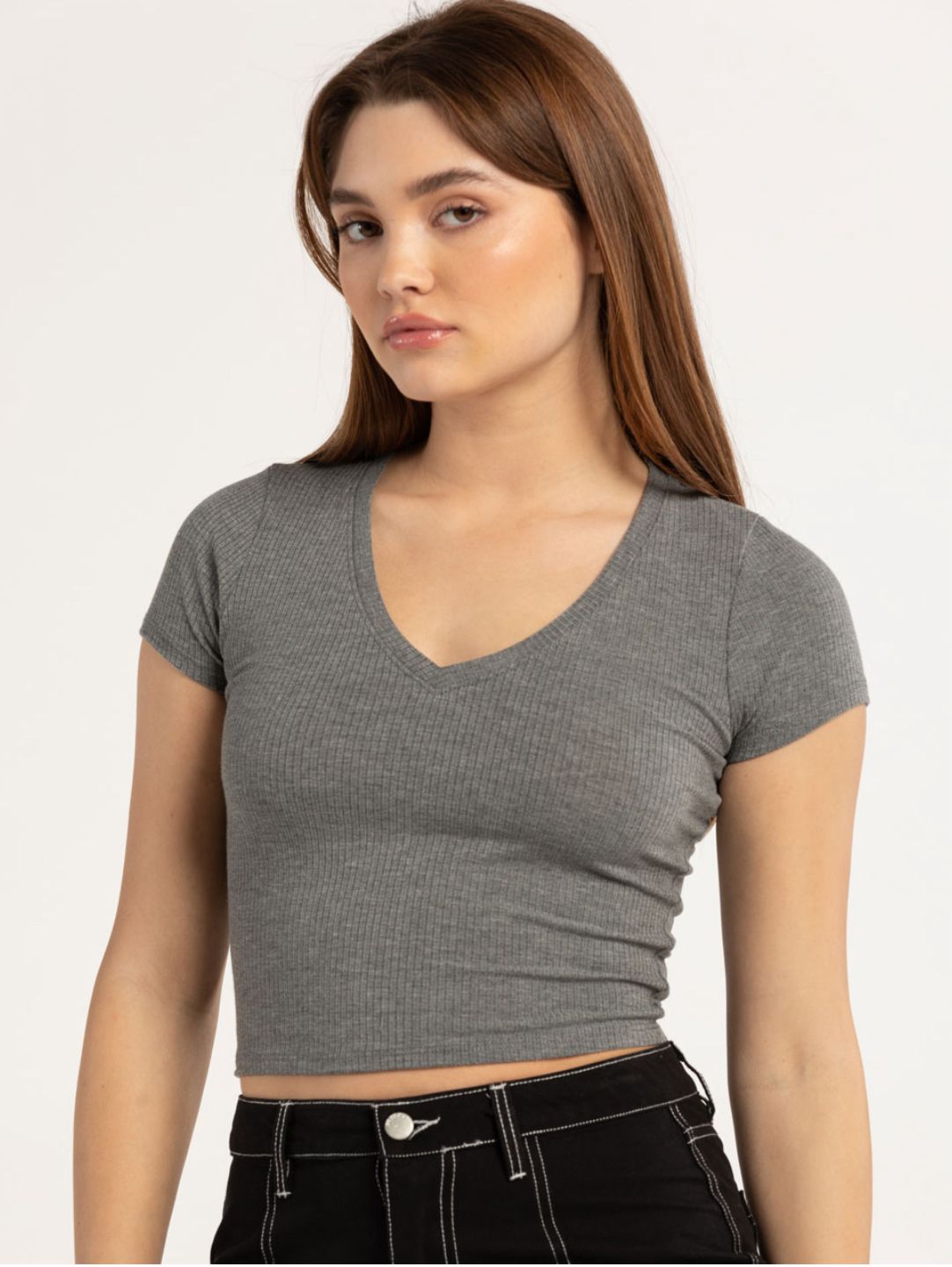 Casual Cape Sleeves Solid Women Grey Top-image-29