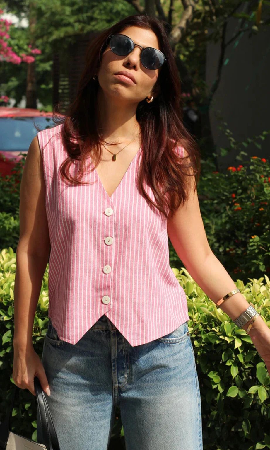 rajasi Striped Women Waistcoat-picture-29