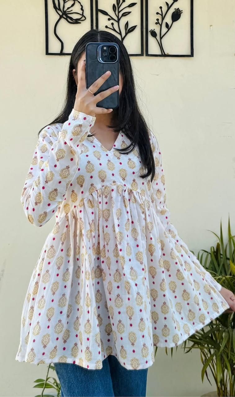 Casual Regular Sleeves Printed Women White Top-image-16