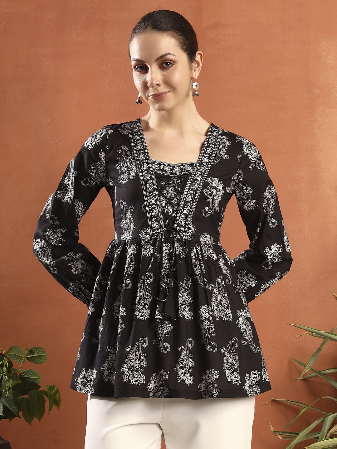 Casual Regular Sleeves Printed Women Multicolor Top-image-19