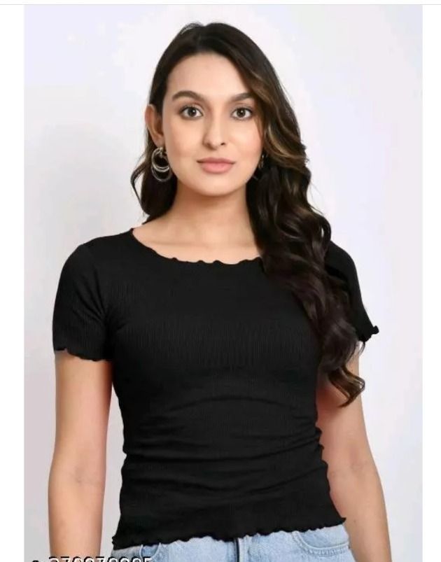 purser Casual Regular Sleeves Solid Women Black Top-picture-22