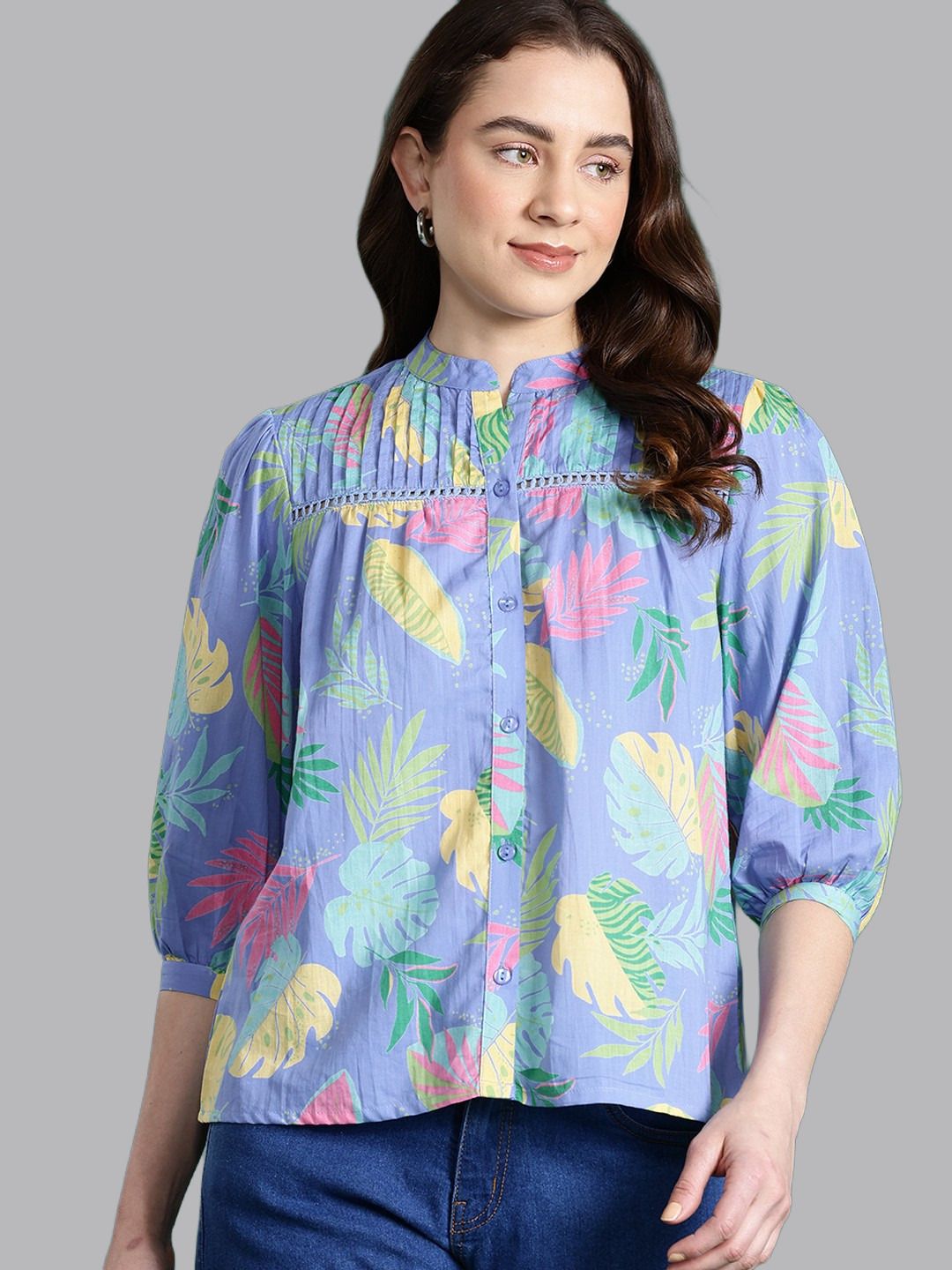 Casual Regular Sleeves Printed Women Multicolor Top-image-23