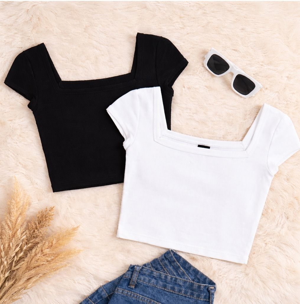 Pack of 2 Casual Raglan Sleeves Solid Women Black Top-image-26