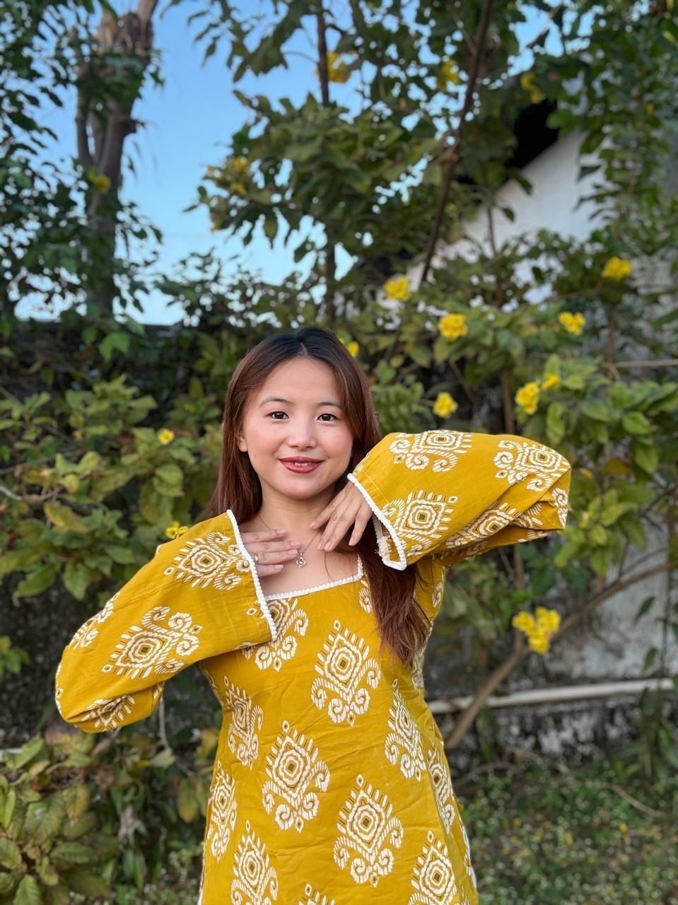 Casual Regular Sleeves Printed Women Yellow Top-image-47