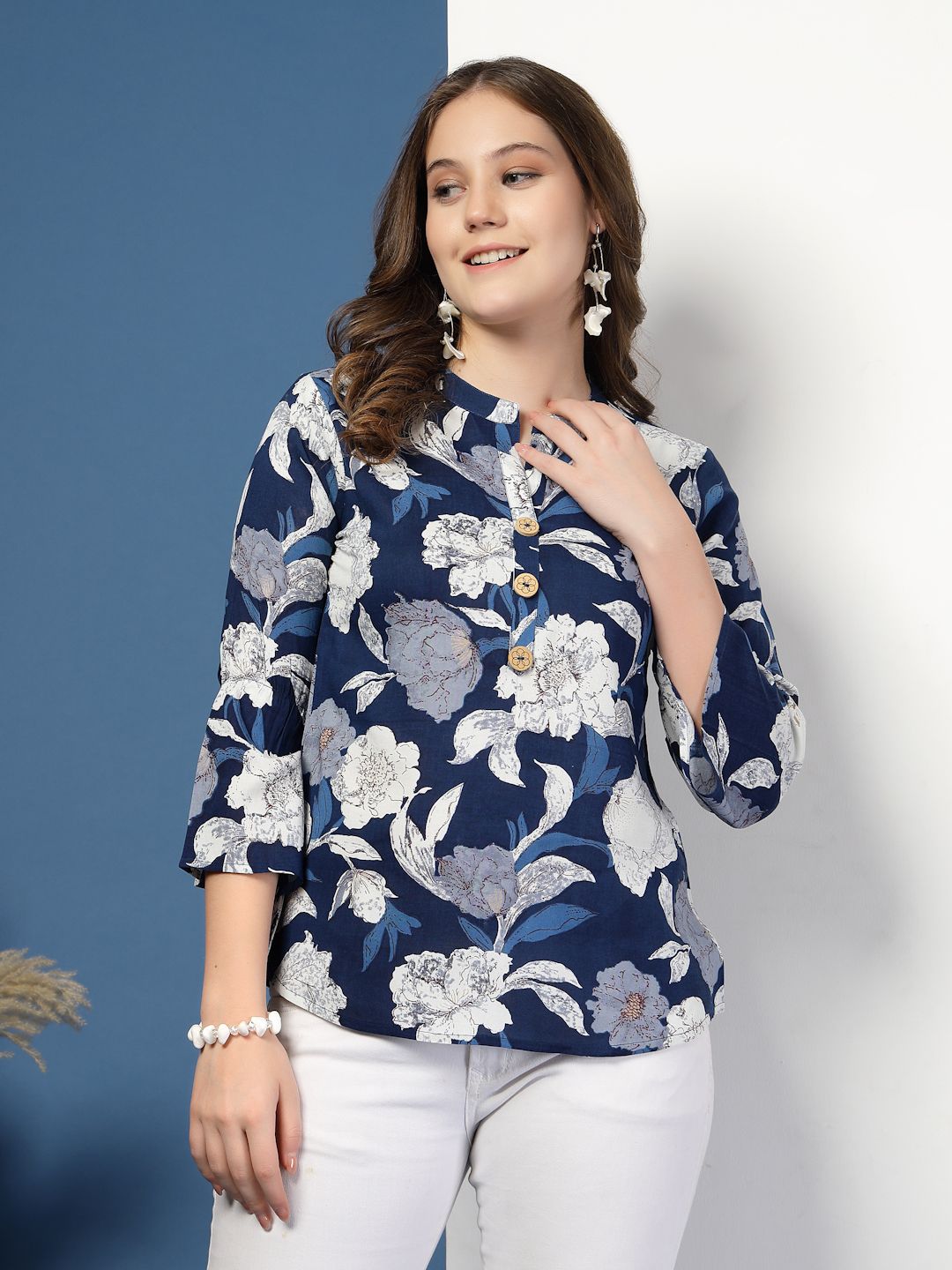 pristyle Casual Regular Sleeves Printed Women Multicolor Top-picture-12