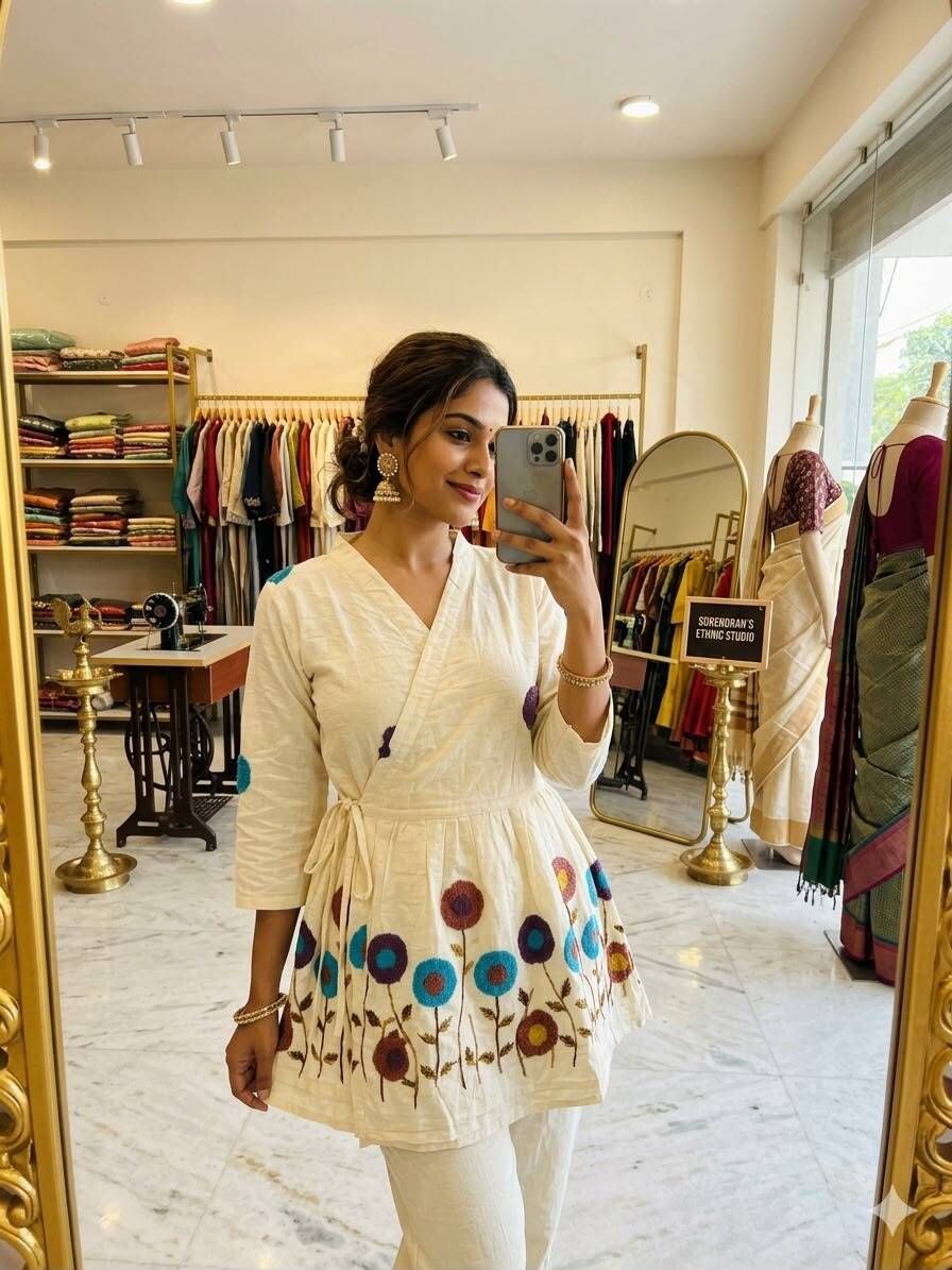 Casual Regular Sleeves Embroidered, Floral Print Women White Top-image-28