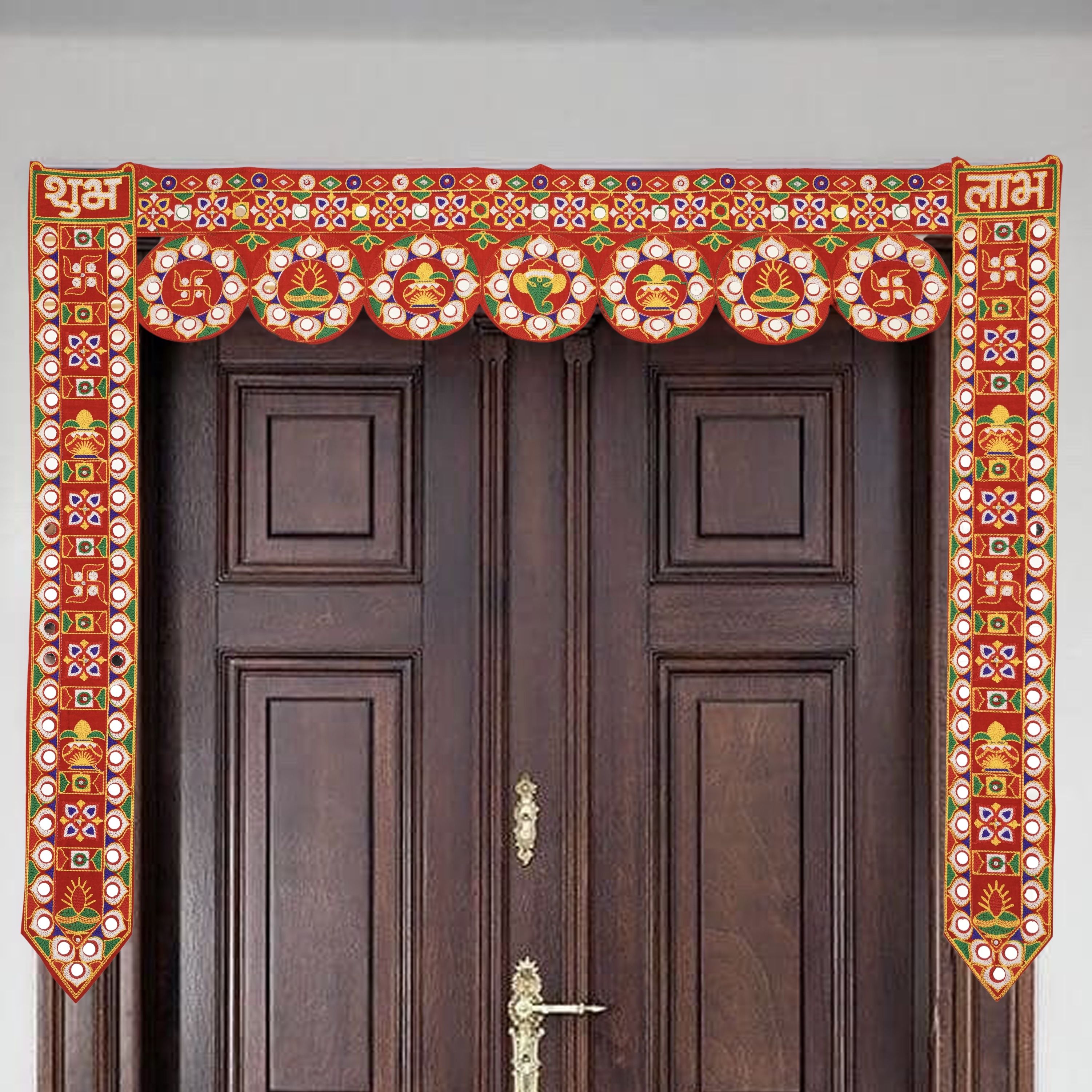Shubh Labh Embroidered Door Bandarwal Set for home Decoration(Set of 3) Toran-image-39