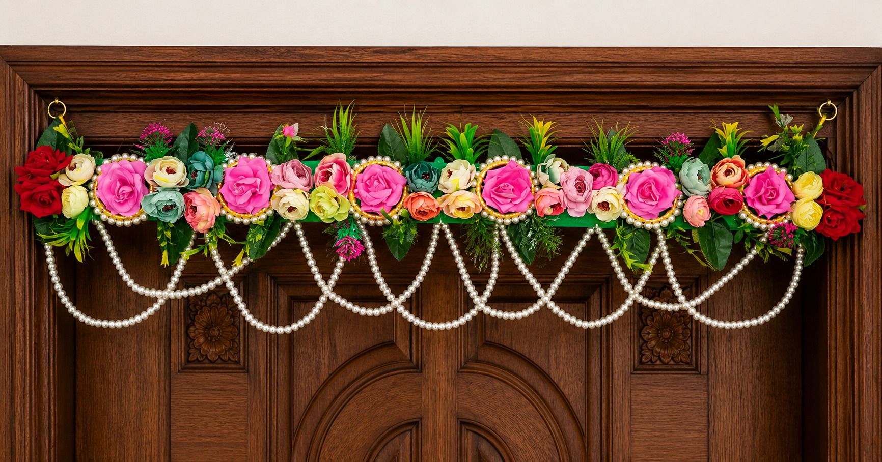 Floral Door Hanging Decoration Bandhanwar for Indian Festivals Pack of 1 Toran-image-27