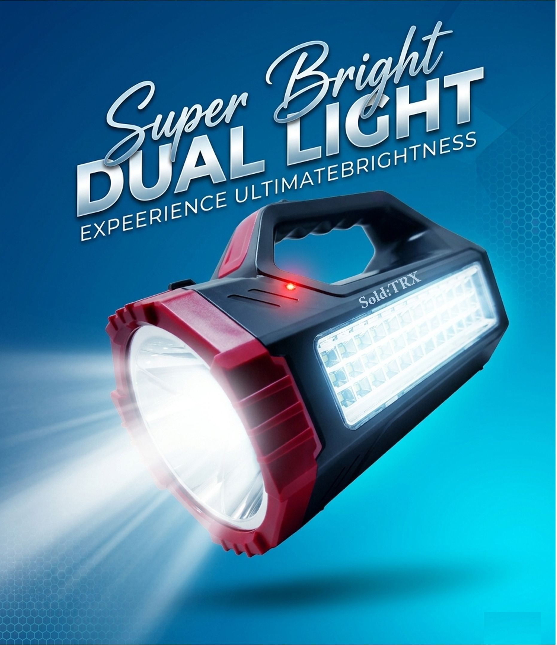 trx 280 Watt Ultimate Brightness Dual Mode Charging Torch 2 KM Long Range LED Light 18 hrs Torch Emergency Light-picture-9