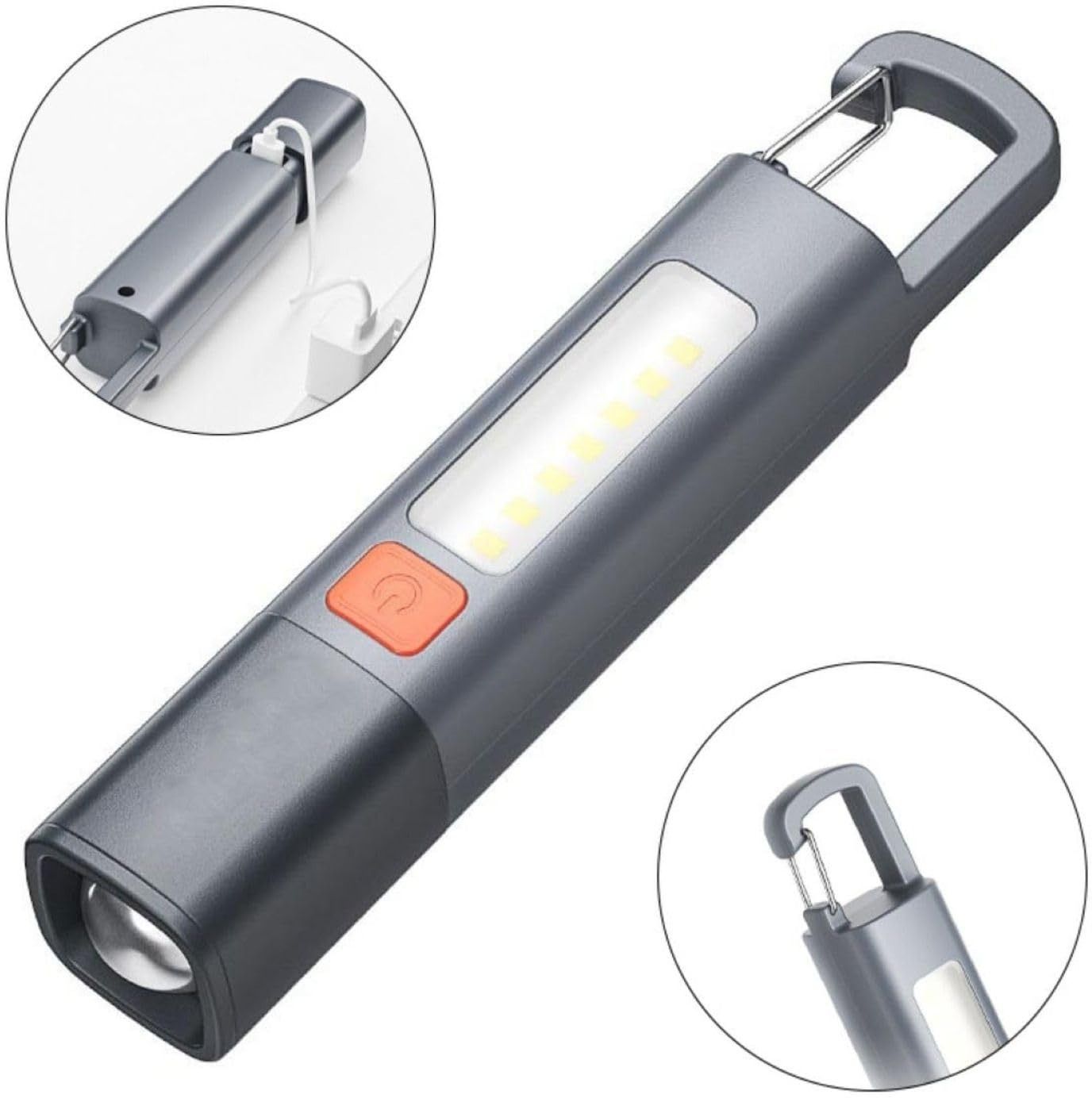 ardaki Rechargeable LED Flashlight Torch with 3 Lighting Modes,Adjustable Zoom,Portable Torch-picture-16