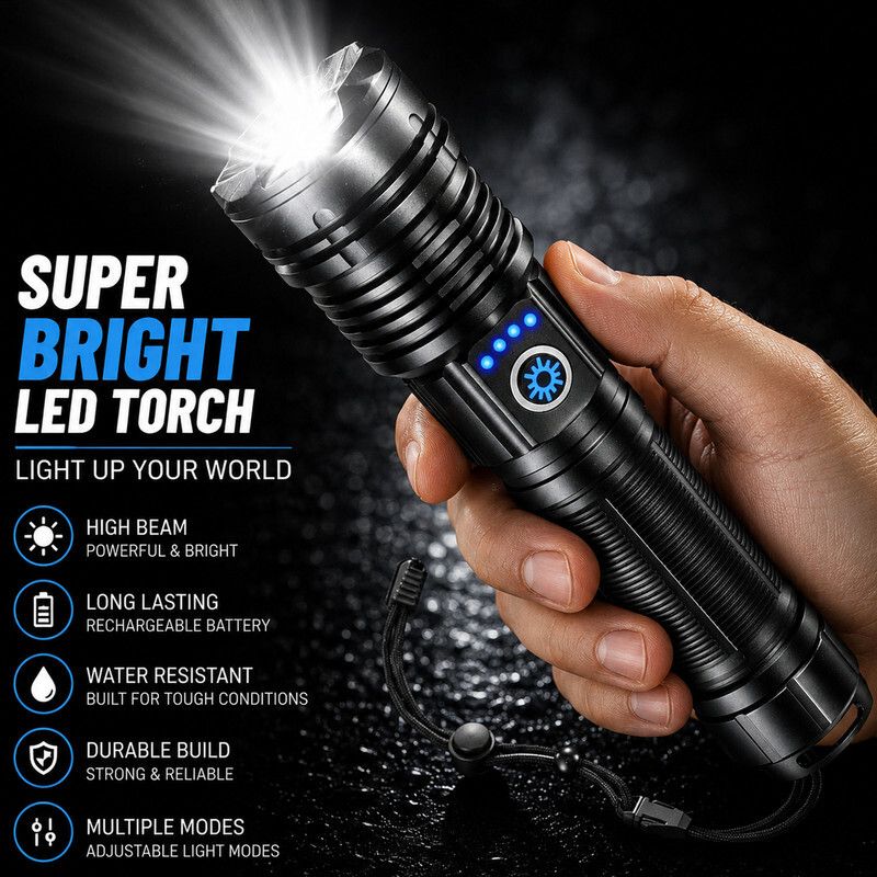Ultra Bright Utility Flashlight Designed For Dependable High Power Lighting 8 hrs Torch Emergency Light-image-20